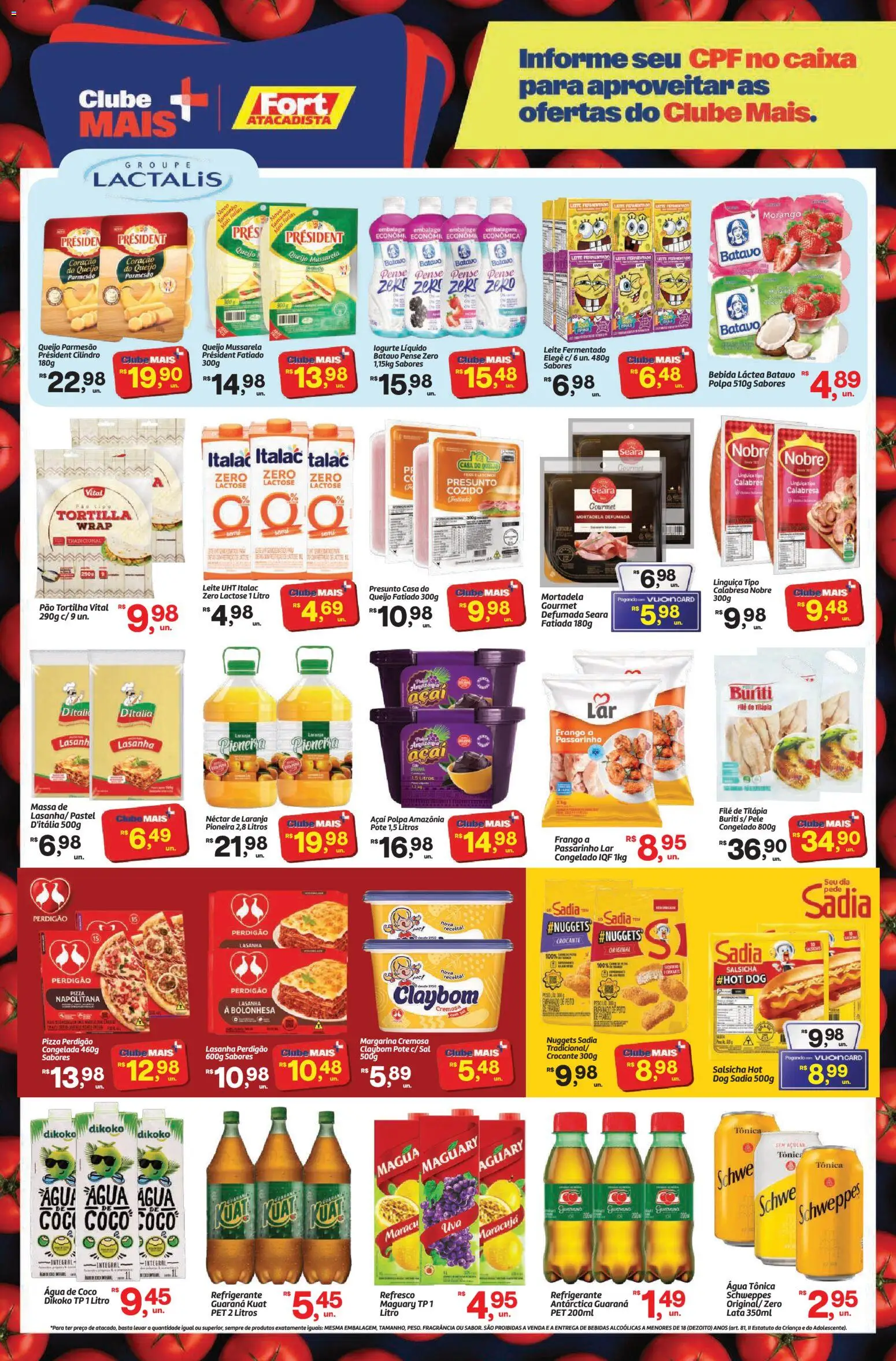 Fort Atacadista Folheto - válido de 21/09/2026 | Página: 3 | Produtos: Bebidas, Pão, Tilápia, Mussarela