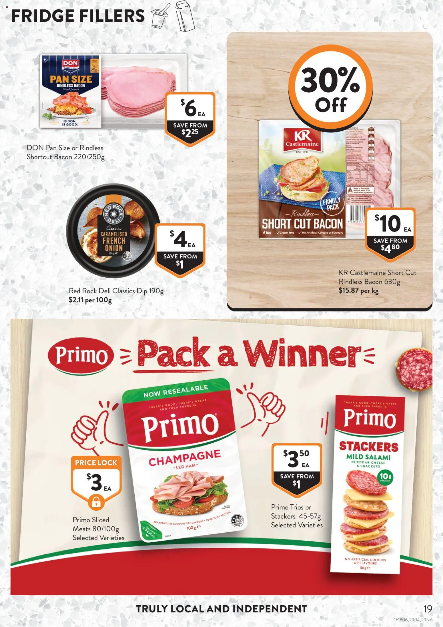 Foodworks catalogue - valid from 29.04.2026 | Page: 19 | Products: Bacon, Crackers, Cheese, Fridge