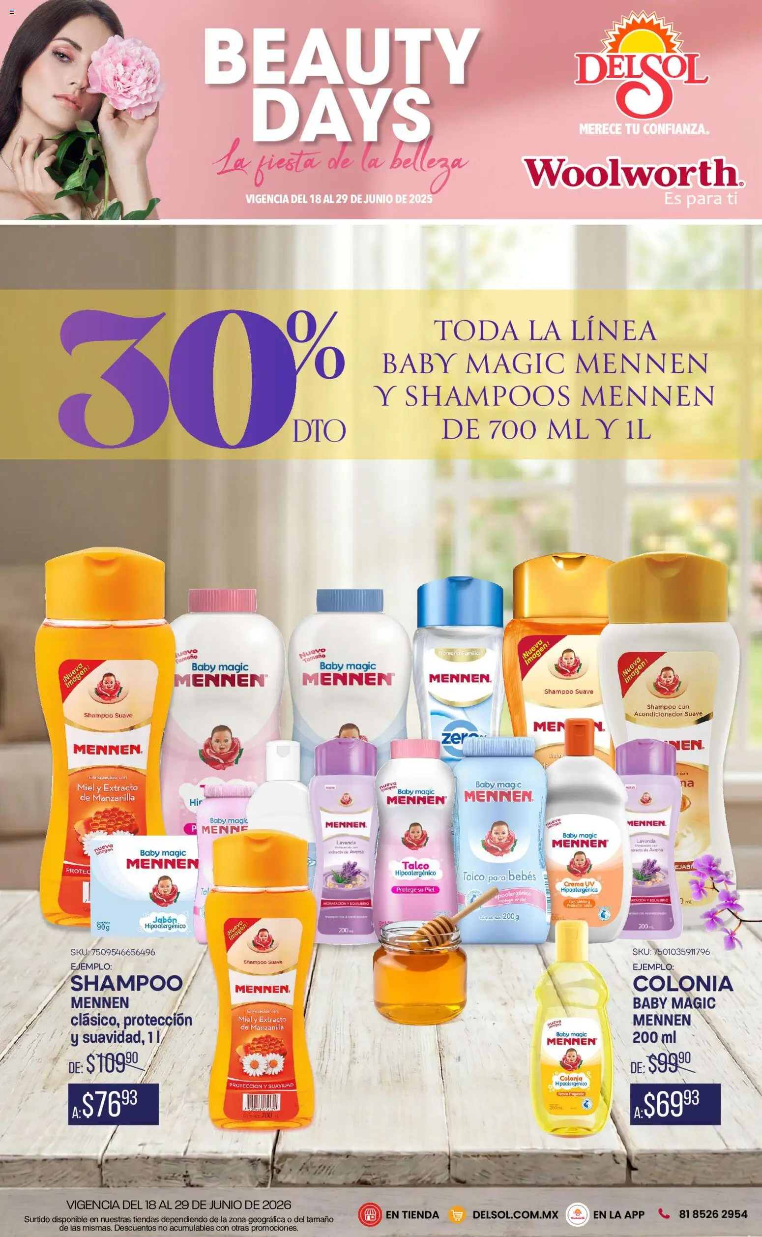 Nuevas ofertas de Del Sol y Woolworth válidas en toda la República Mexicana desde el 18.06.2026. ¡Encuentra las mejores ofertas en Del Sol y Woolworth catálogo Beauty Days! | Página: 7