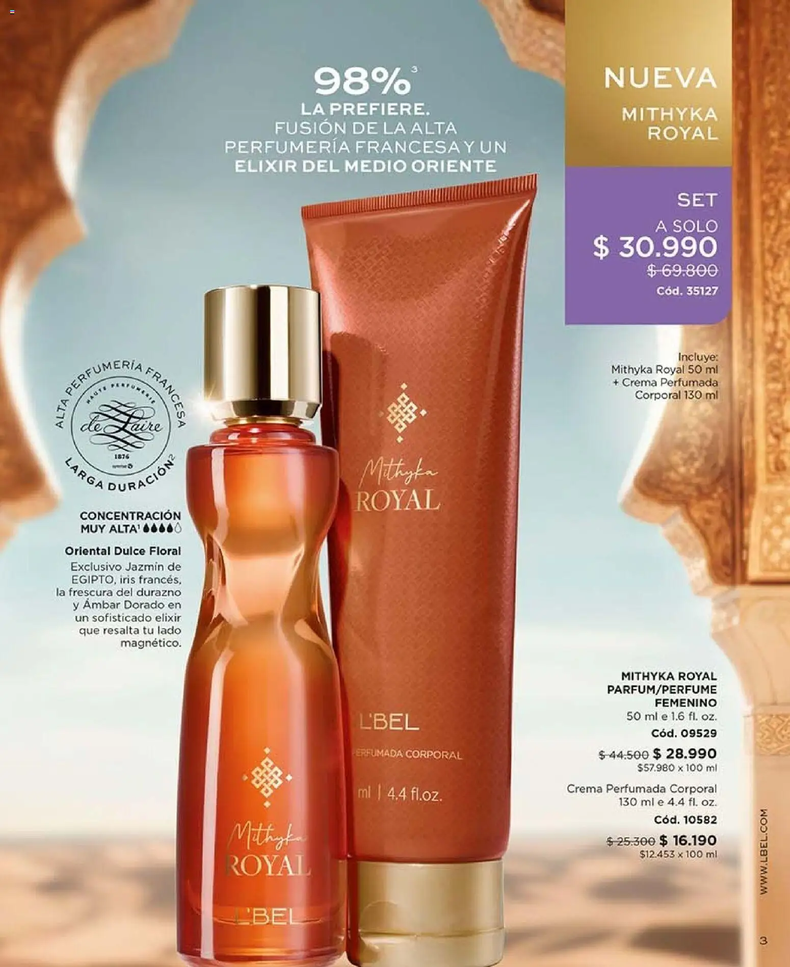 Catálogo L'Bel Campaña 16 │ válido desde el 28.09.2026 | Página: 3 | Productos: Perfume, Durazno, Crema