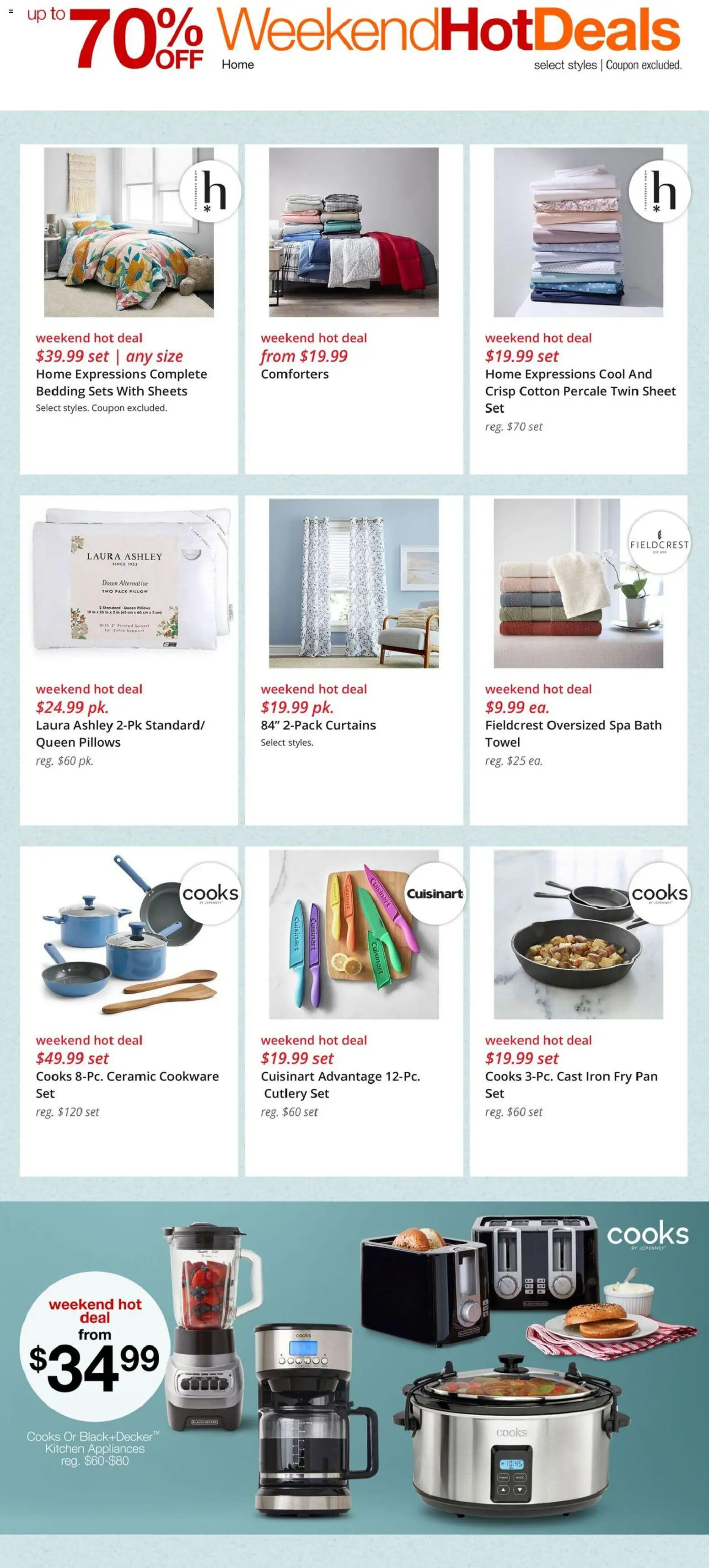JCPenney Weekly Ad - valid from 08/24/2026 | Page: 5 | Products: Bath, Pan, Bedding, Sheet