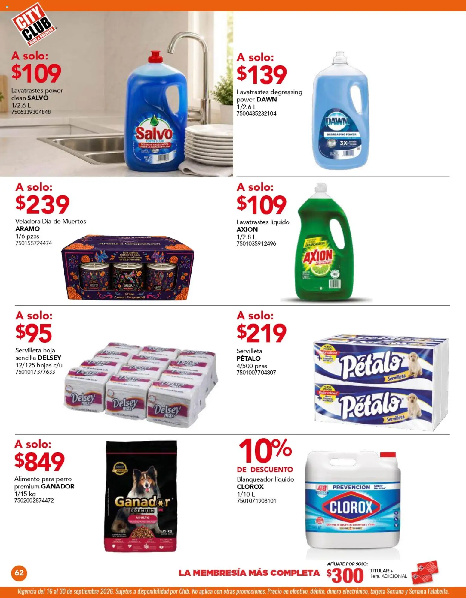 Nuevas ofertas de City Club válidas en toda la República Mexicana desde el 01/09/2026. ¡Encuentra las mejores ofertas en City Club catálogo! | Página: 62
