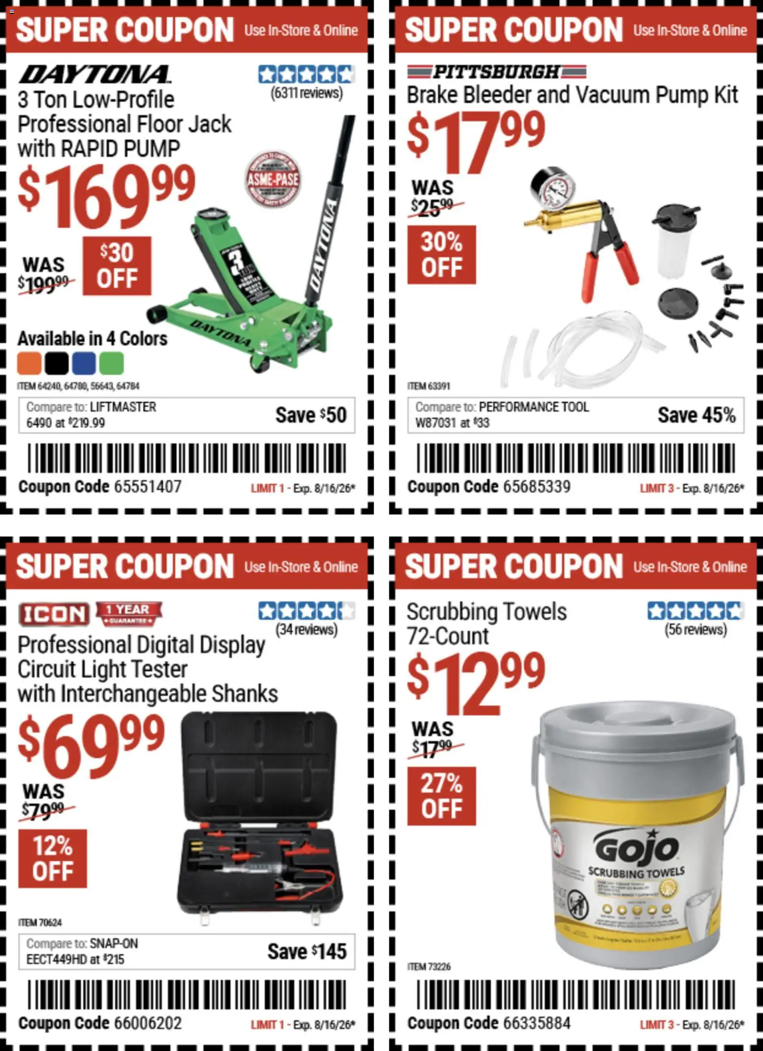 Harbor Freight Weekly Ad - valid from 08/03/2026 | Page: 2 | Products: Vacuum, Pump