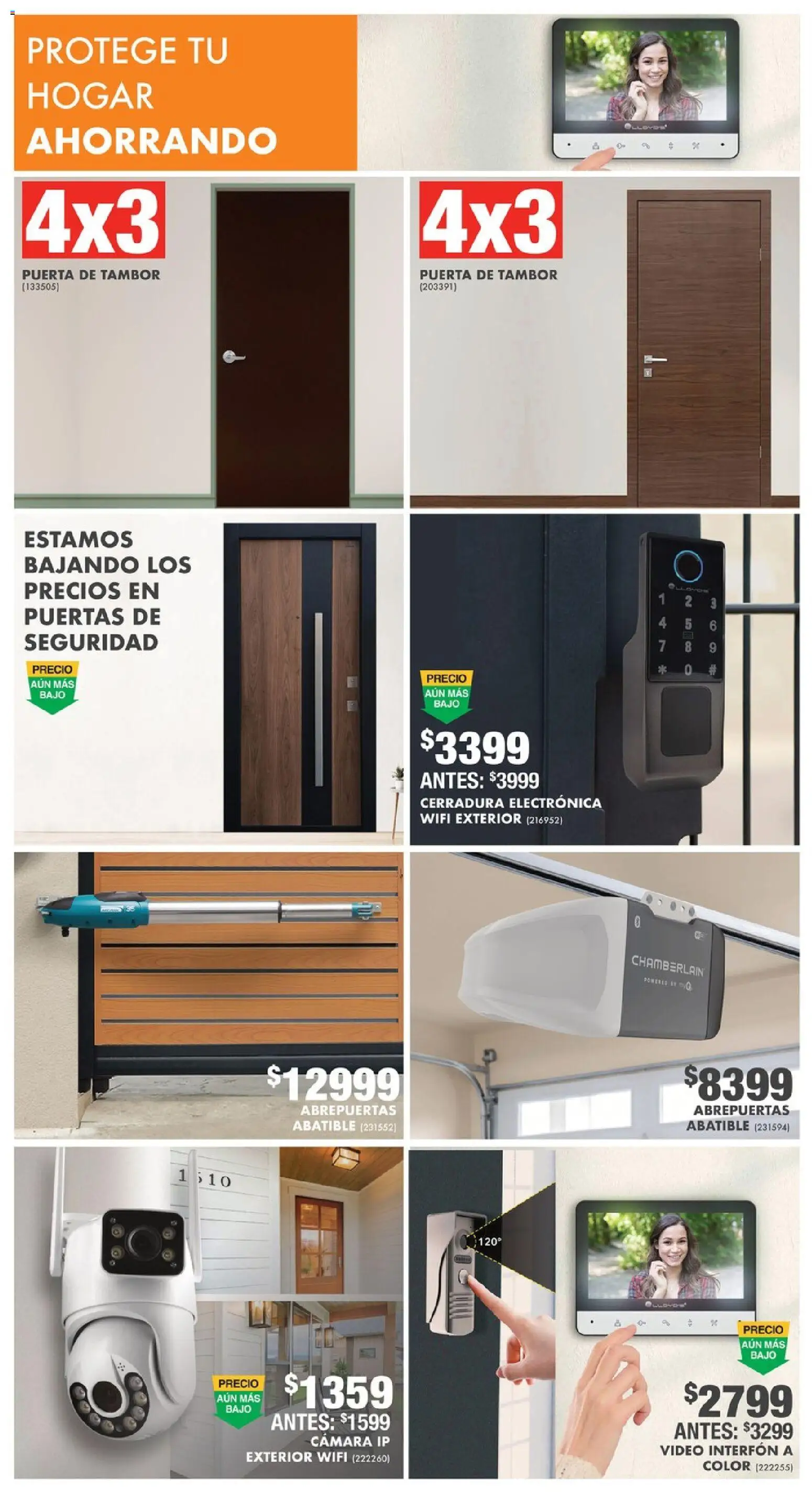 Nuevas ofertas de Home Depot válidas en toda la República Mexicana desde el 16.04.2026. ¡Encuentra las mejores ofertas en Home Depot catálogo! | Página: 17 | Productos: Cámara, Cerradura, Video