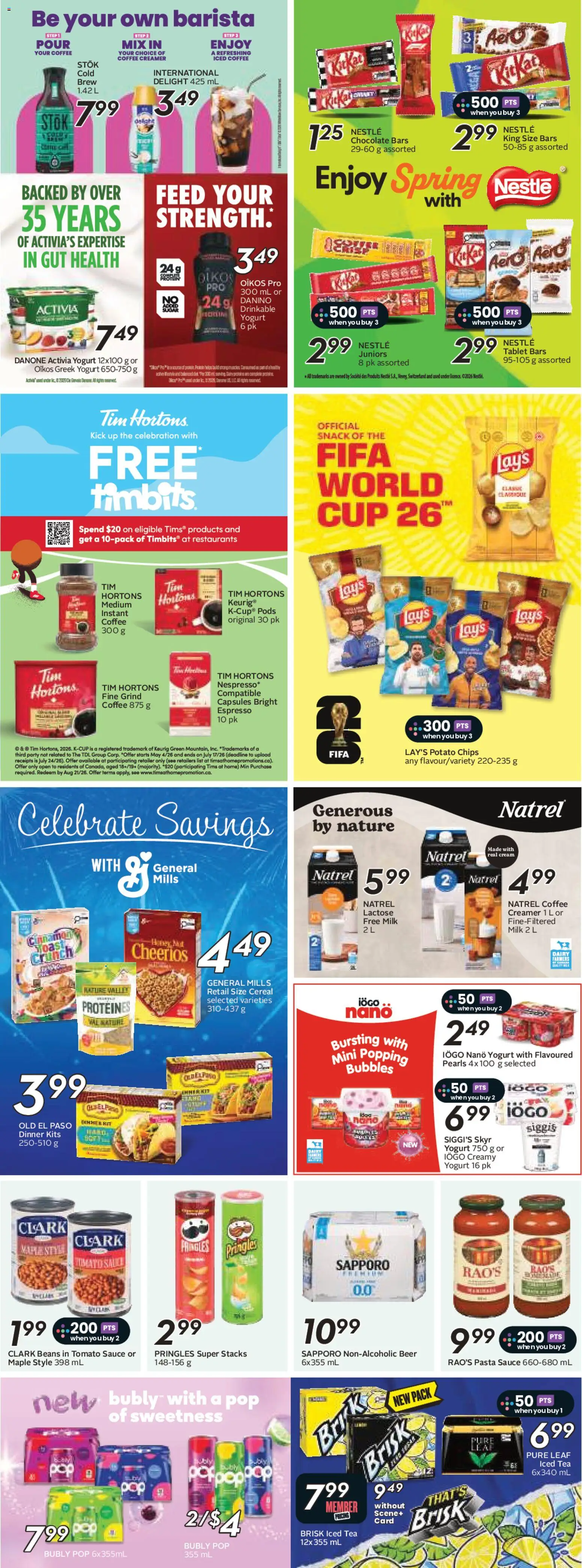 Sobeys flyer valid from 04.06.2026 | Page: 27 | Products: Pasta, Milk, Yogurt, Chocolate