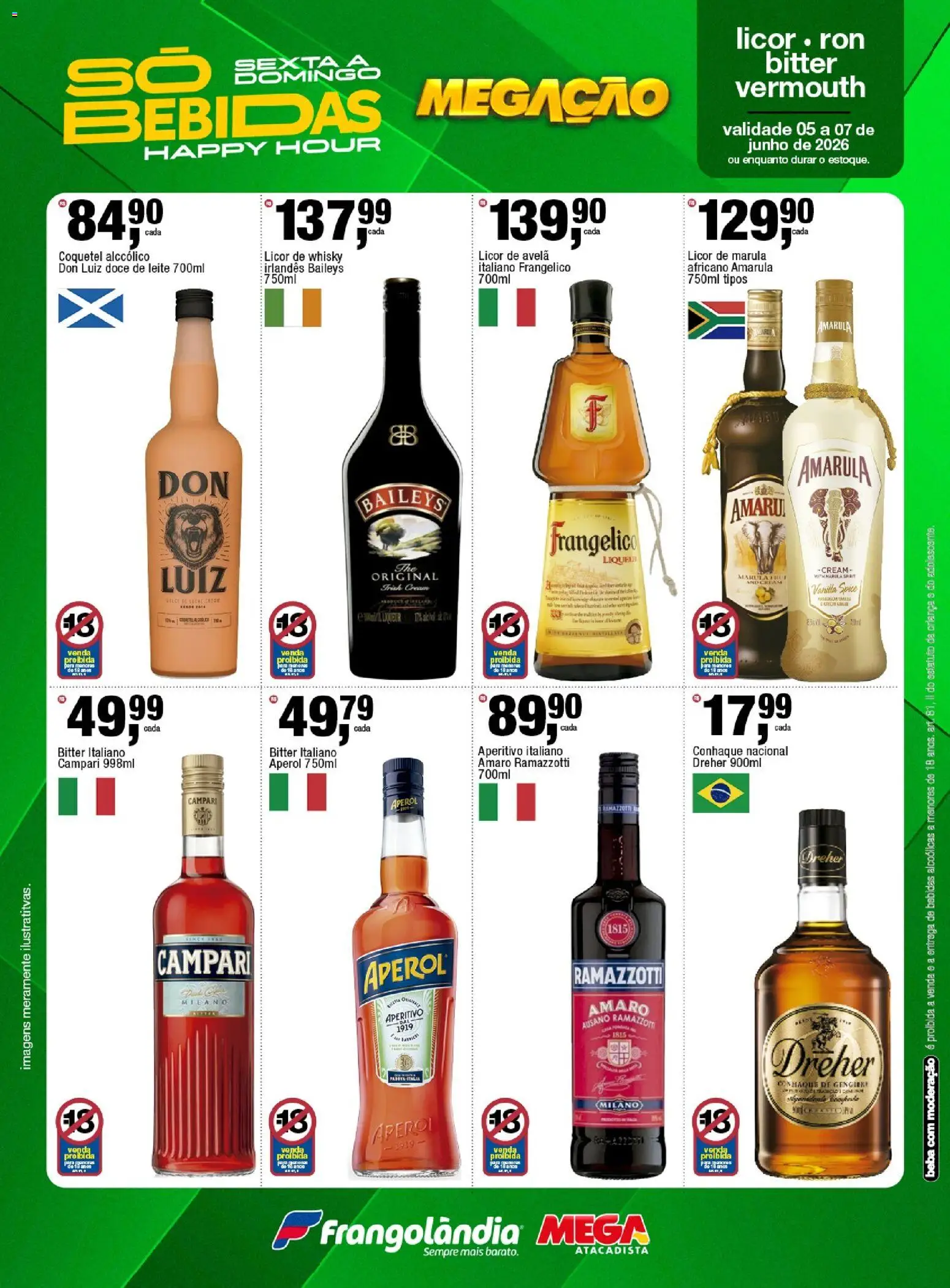 Frangolândia Folheto - válido de 05.06.2026 | Página: 5 | Produtos: Pera, Licor, Chá, Campari