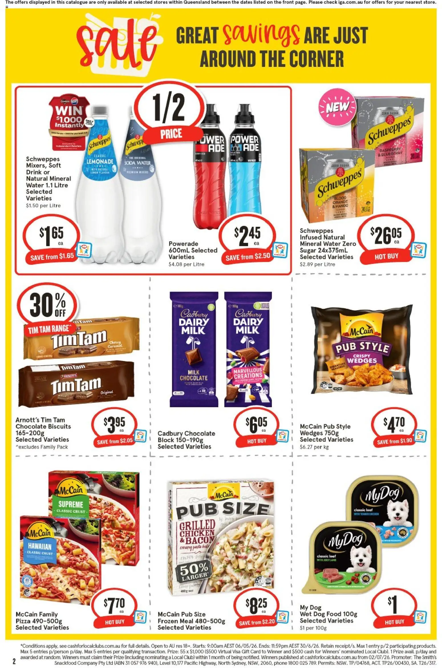 IGA catalogue - valid from 03.06.2026 | Page: 3 | Products: Chocolate, Pizza, Pasta, Raspberry