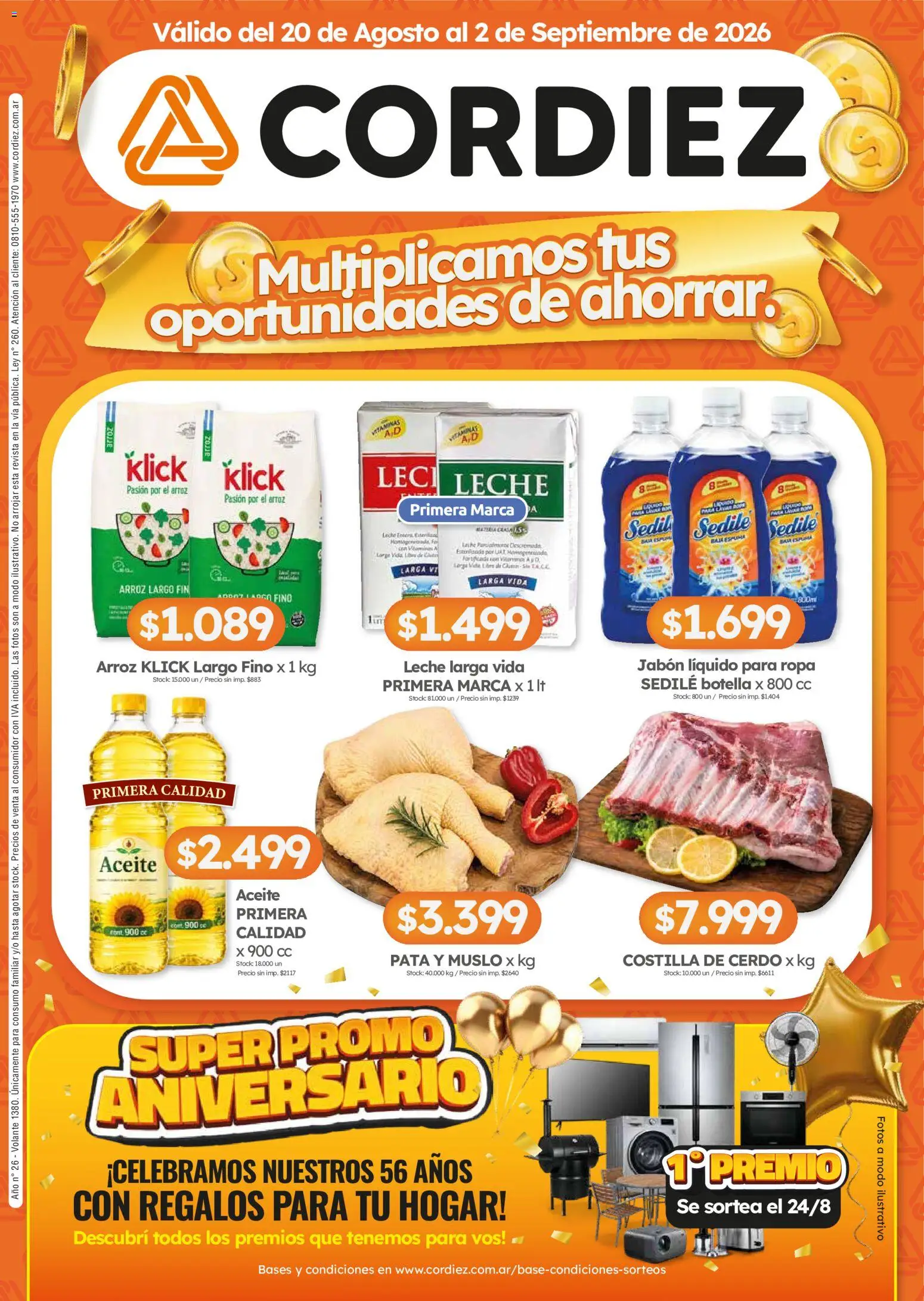 Cordiez ofertas │ válido desde el 20/08/2026 | Página: 1 | Productos: Botella, Jabón líquido, Jabón, Ropa