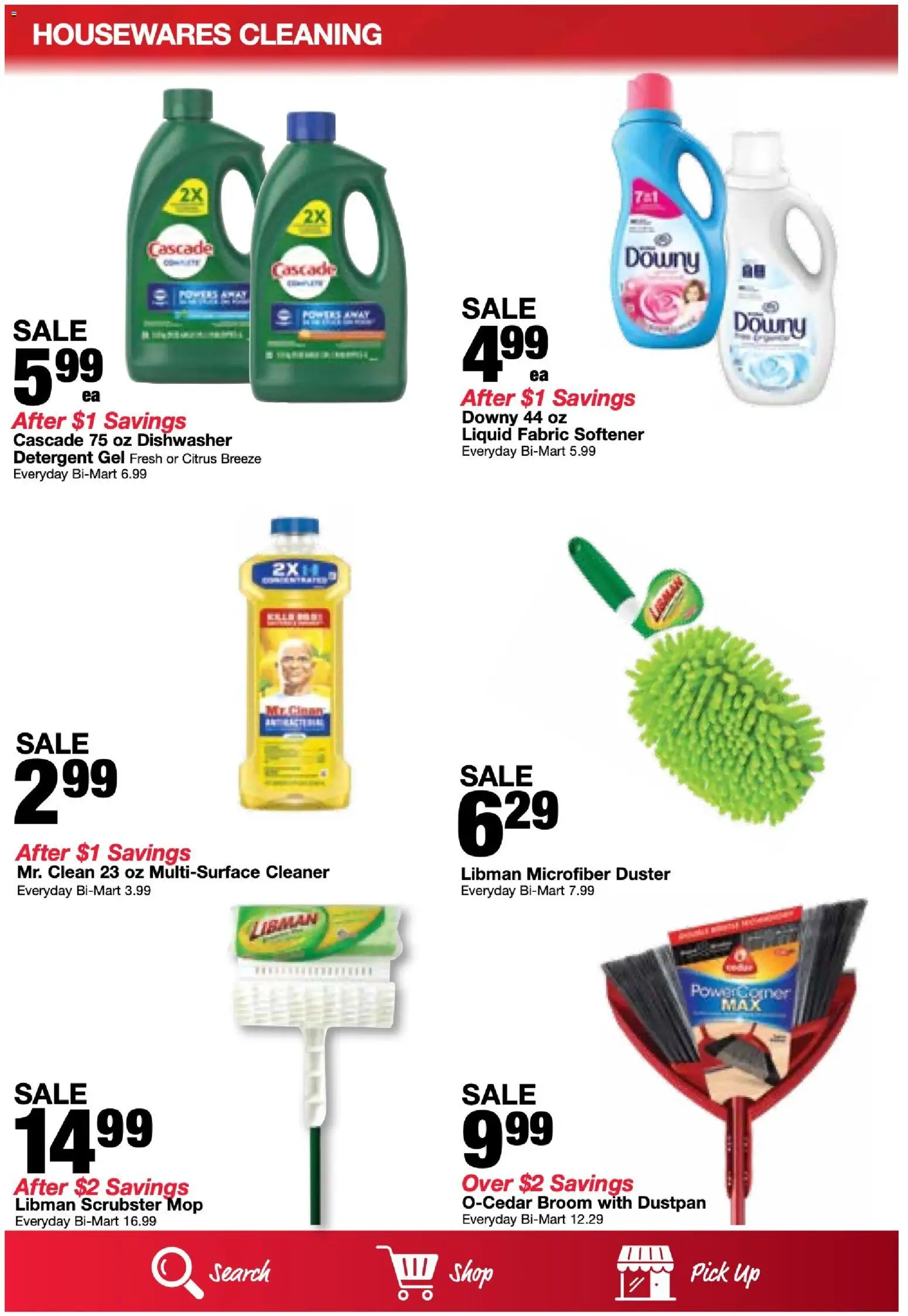 Bi-Mart Weekly Ad - valid from 08/18/2026 | Page: 25 | Products: Fabric softener, Detergent, Mop, Dishwasher