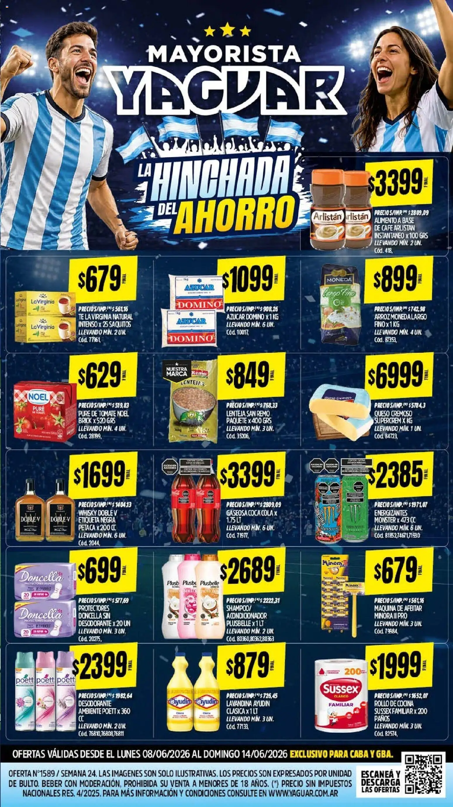 Yaguar - Oferta semanal Parque Chacabuco │ válido desde el 08.06.2026 | Página: 2 | Productos: Whisky, Lentejas, Desodorante, Arroz