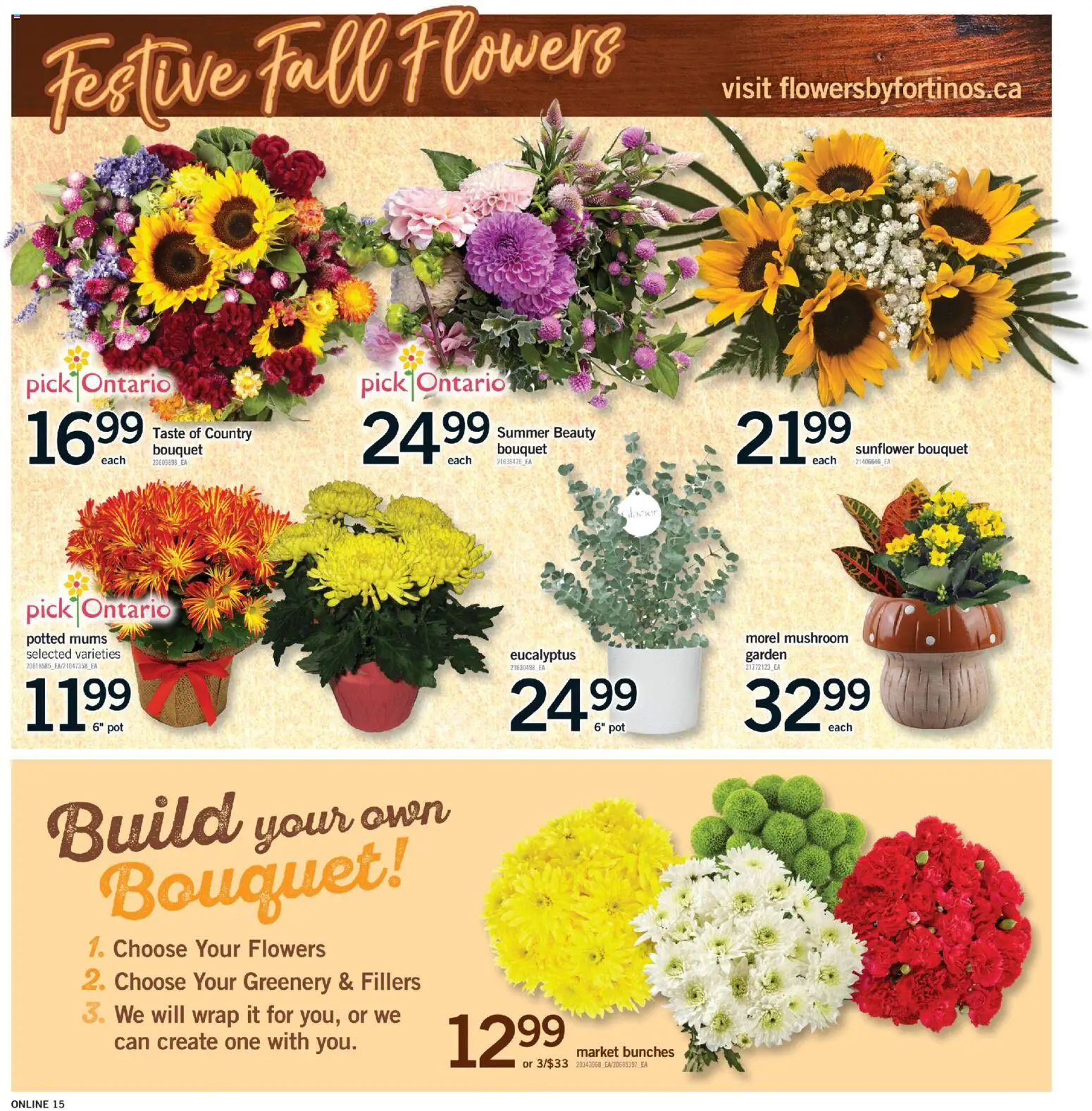 Fortinos flyer valid from Sep 17, 2026 | Page: 14 | Products: Sunflower, Flowers