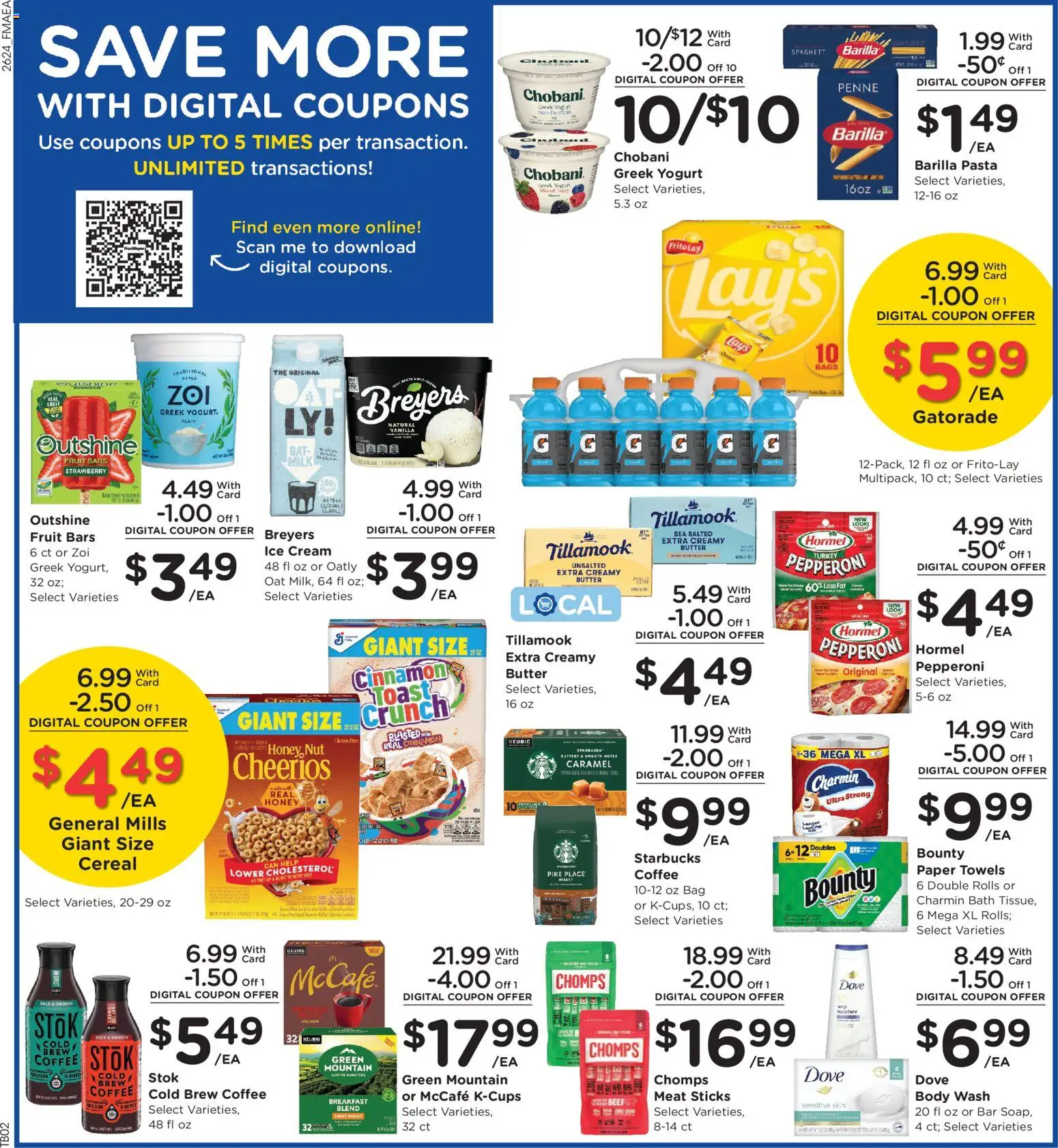 Fred Meyer Weekly Ad - valid from 07/15/2026 | Page: 6 | Products: Yogurt, Coffee, Pasta, Cream