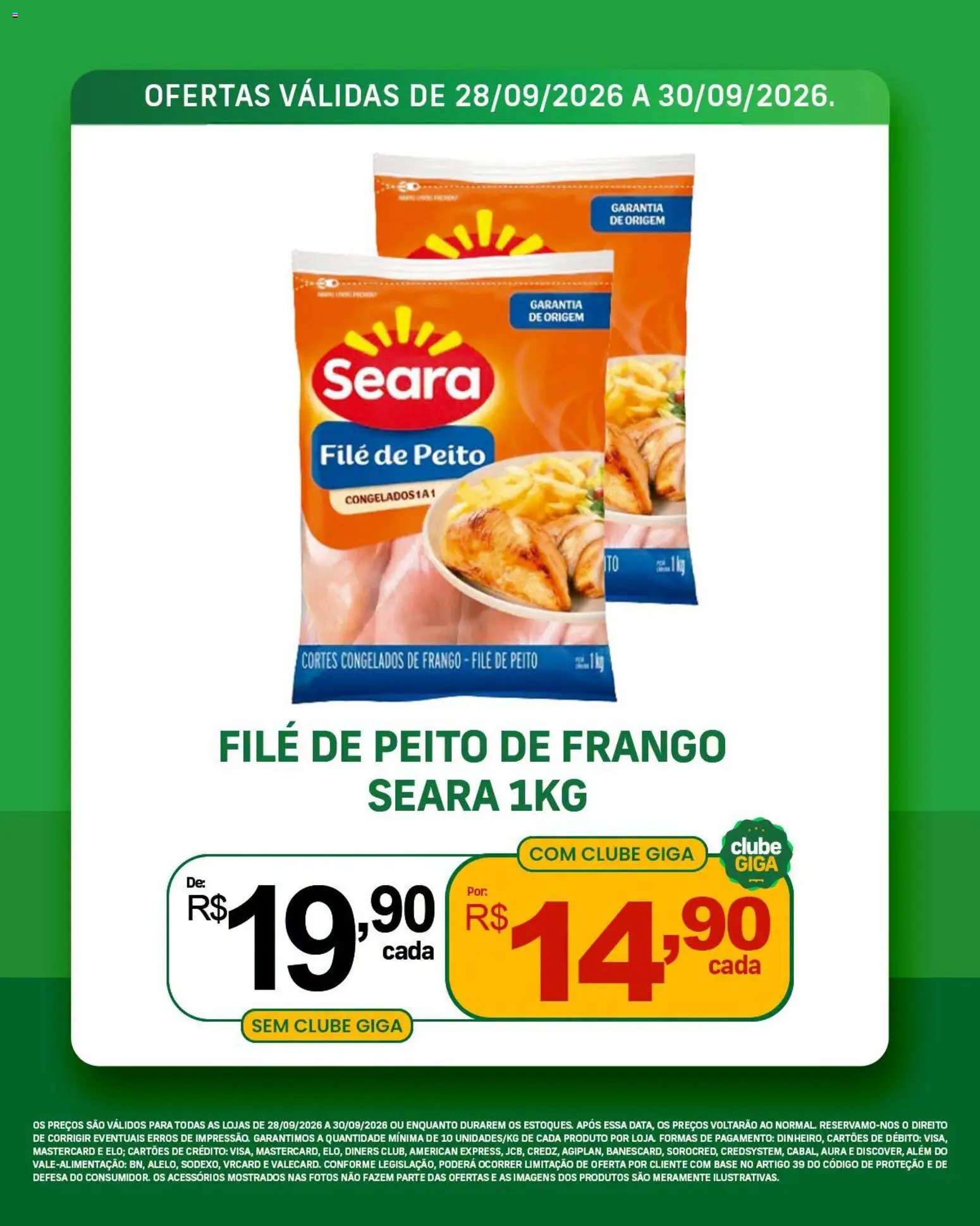 GIGA Atacado Folheto - válido de 28/09/2026 | Página: 2 | Produtos: Base, Frango, Peito de frango