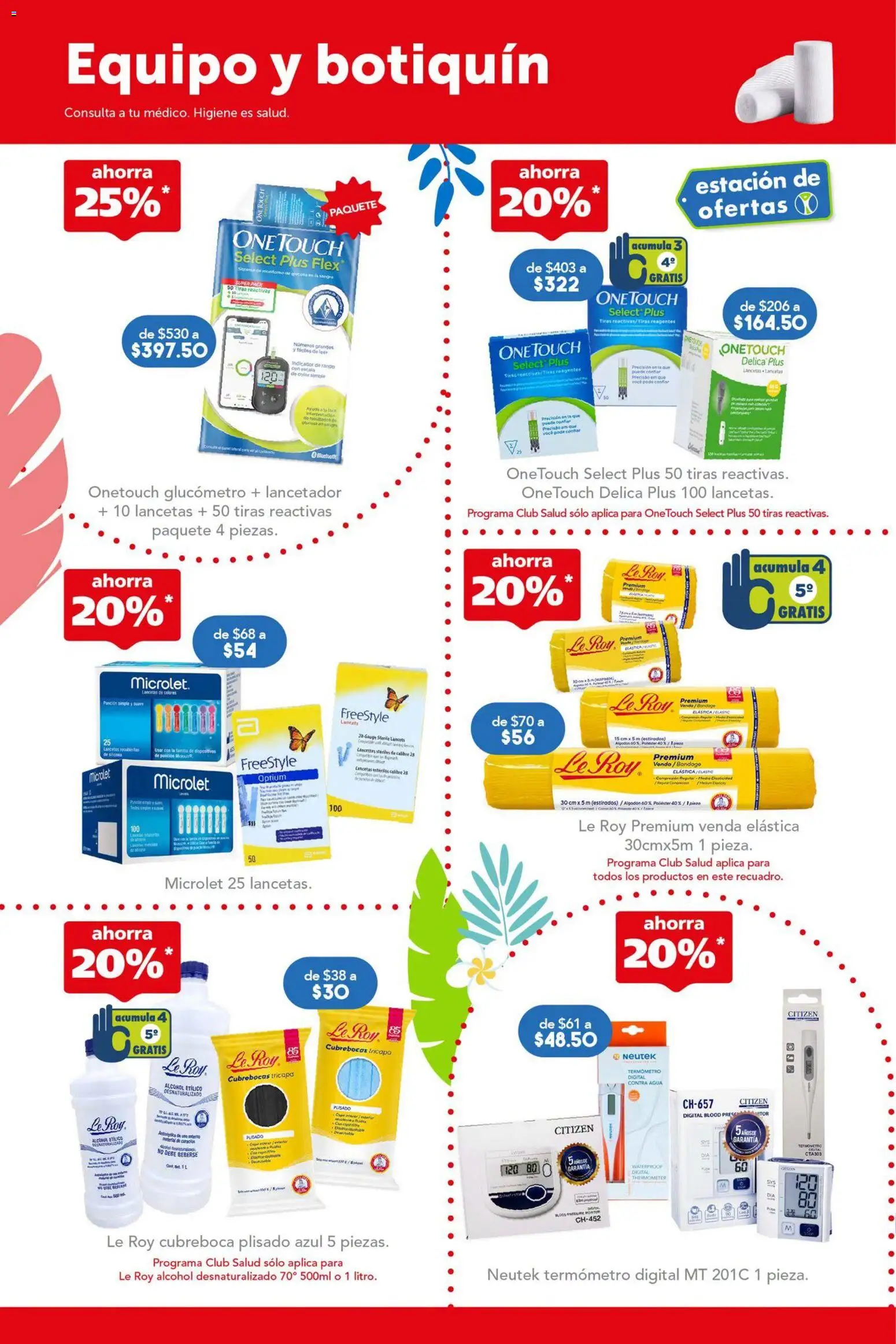 Nuevas ofertas de Farmacia San Pablo válidas en toda la República Mexicana desde el 19/07/2026. ¡Encuentra las mejores ofertas en Farmacia San Pablo catálogo! | Página: 12 | Productos: Termómetro, Agua, Cubrebocas, Algodón