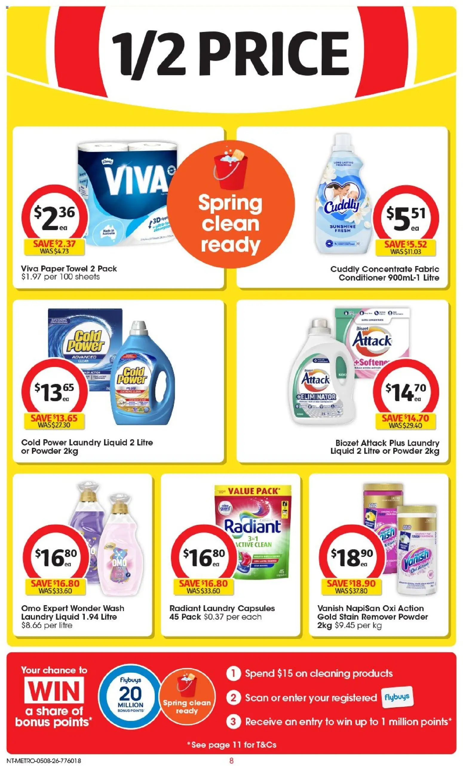 Coles catalogue - valid from 05/08/2026 | Page: 8 | Products: Powder, Stain remover, Detergent, Laundry