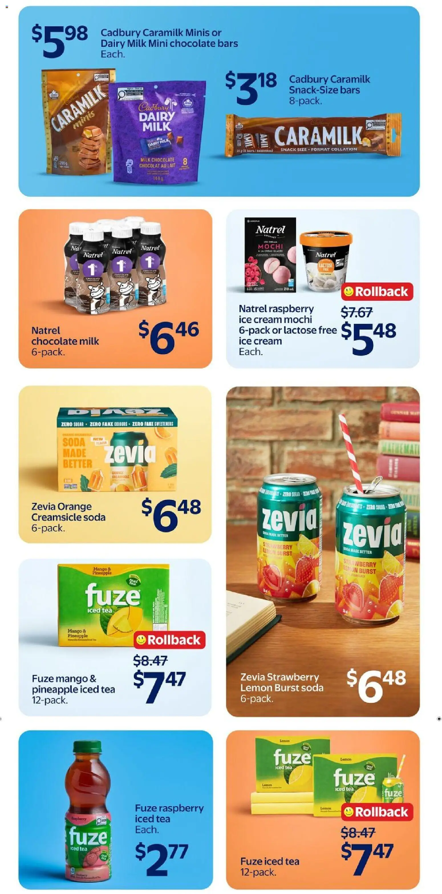 Walmart flyer valid from Aug 13, 2026 | Page: 25 | Products: Pineapple, Cream, Mango, Chocolate