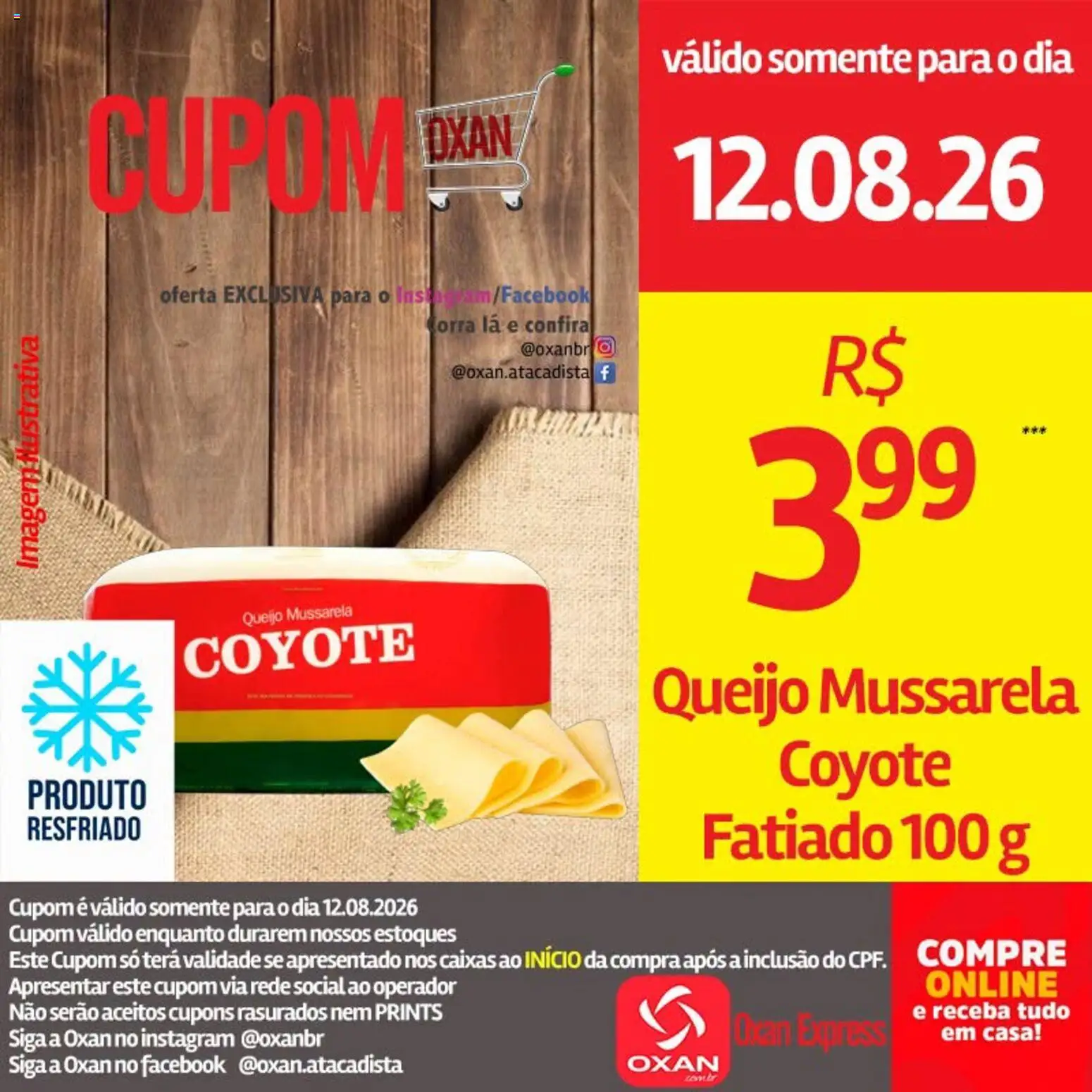 Oxan Atacadista Folheto - válido de 12/08/2026 | Página: 2 | Produtos: Queijo, Mussarela