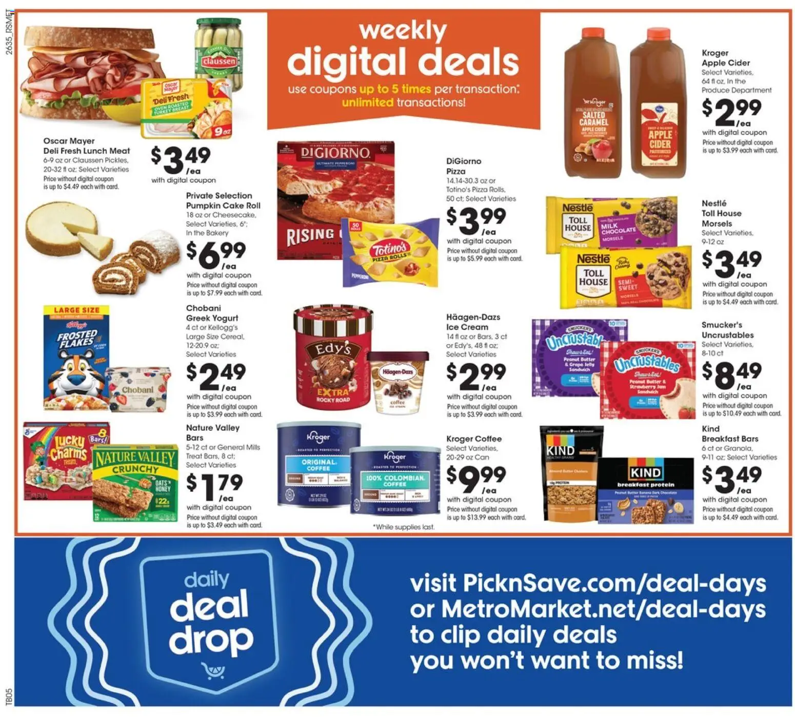 Pick ‘n Save Weekly Ad - valid from 09/30/2026 | Page: 2 | Products: Cider, Turkey, Protein, Ice