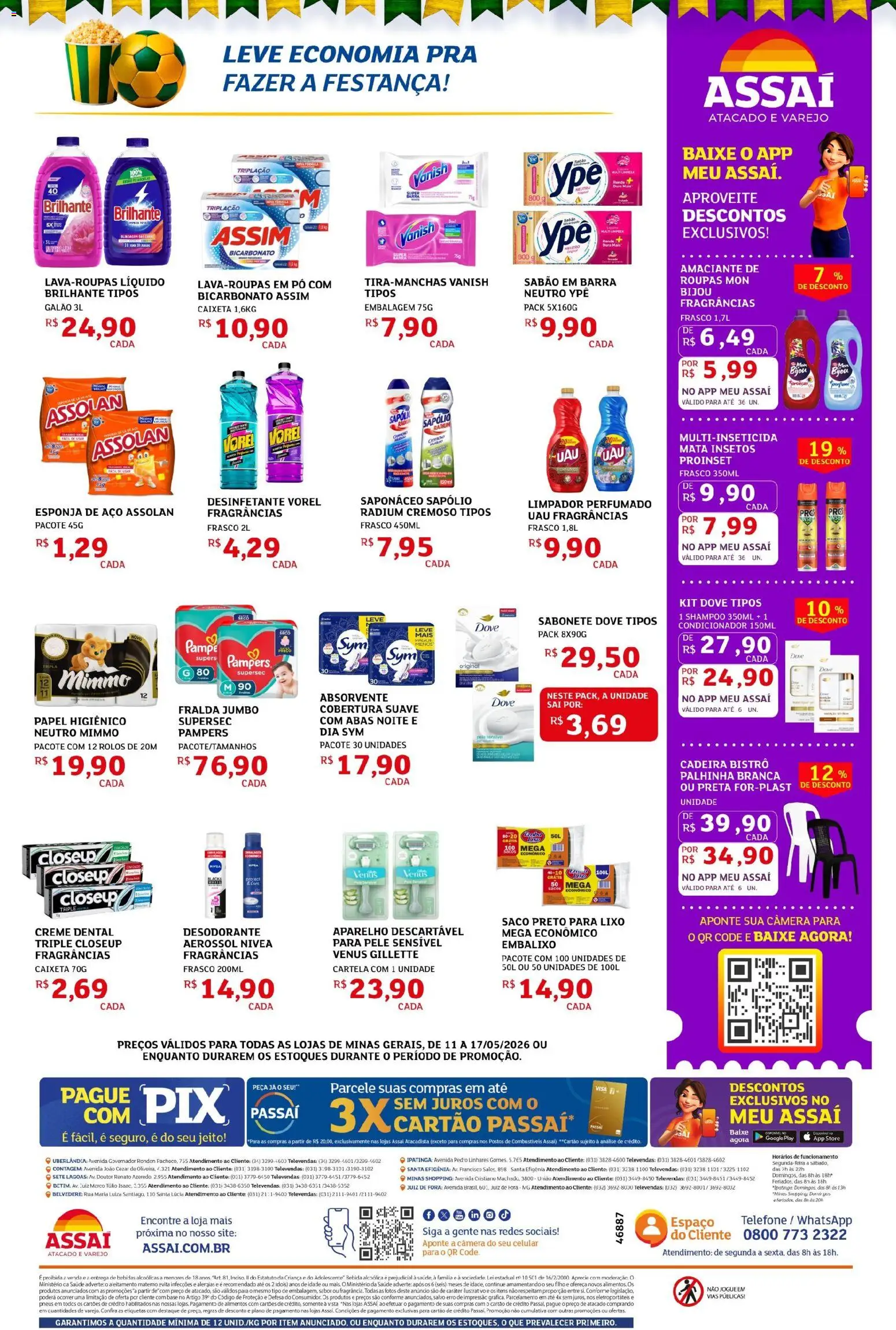 Assaí Atacadista Folheto - válido de 11.05.2026 | Página: 4 | Produtos: Pera, Condicionador, Creme dental, Amaciante