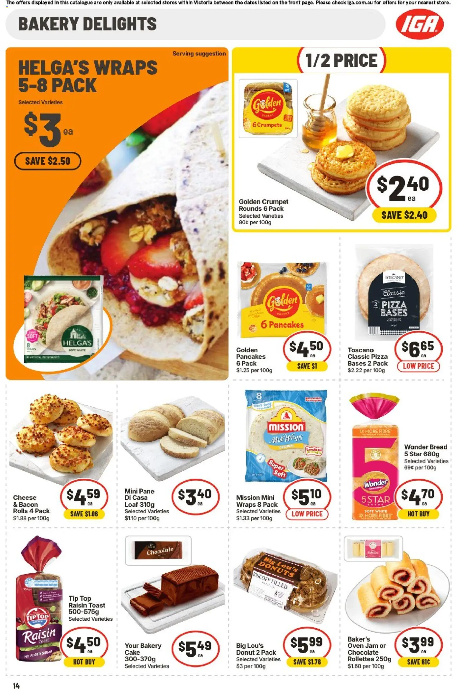 Ritchies catalogue - valid from 12/08/2026 | Page: 14 | Products: Crumpets, Donuts, Cake, Oven