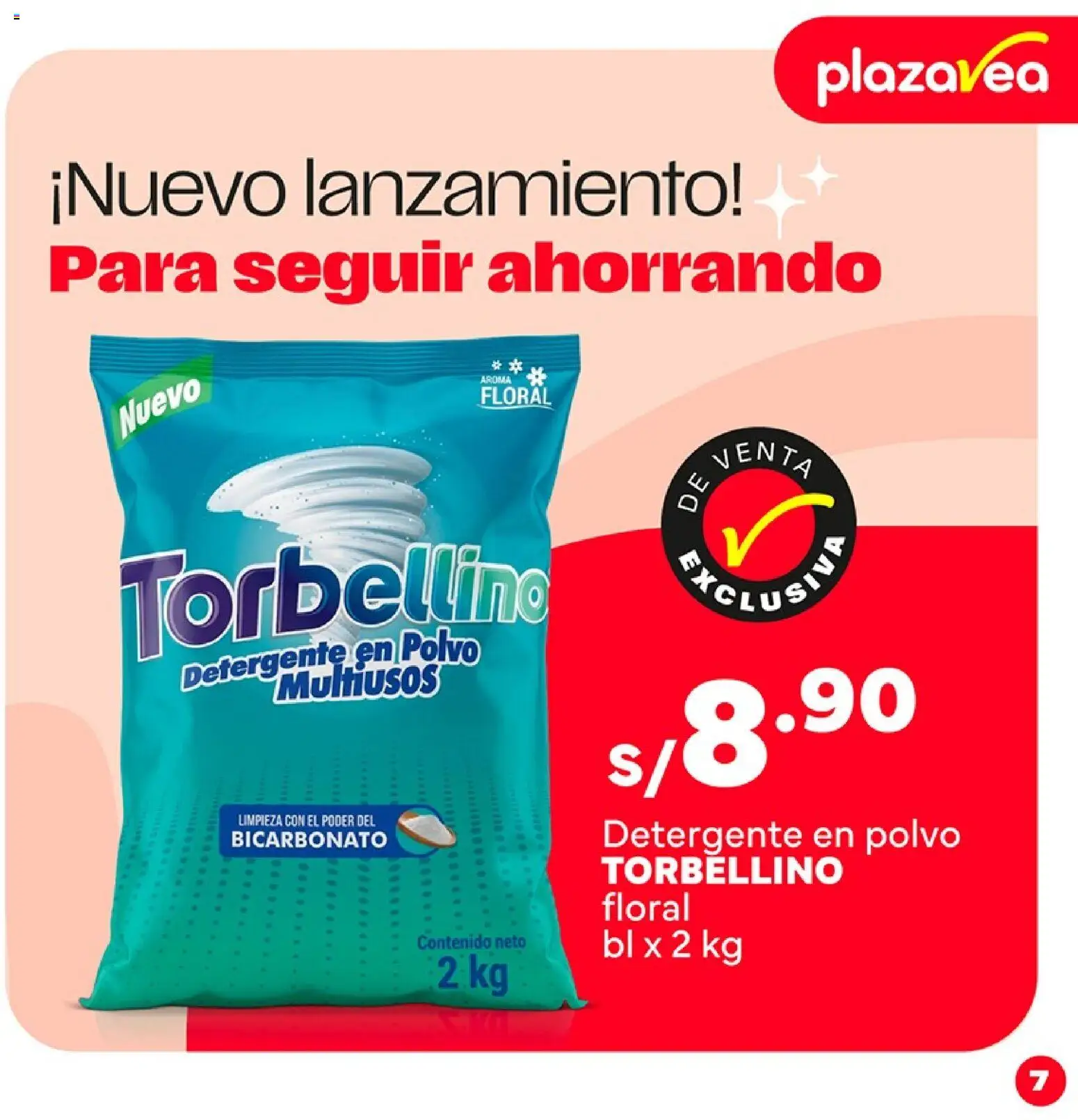 Catálogo Plaza Vea válido desde 01/09/2026 | Página: 7 | Productos: Detergente, Detergente en polvo, Polvo
