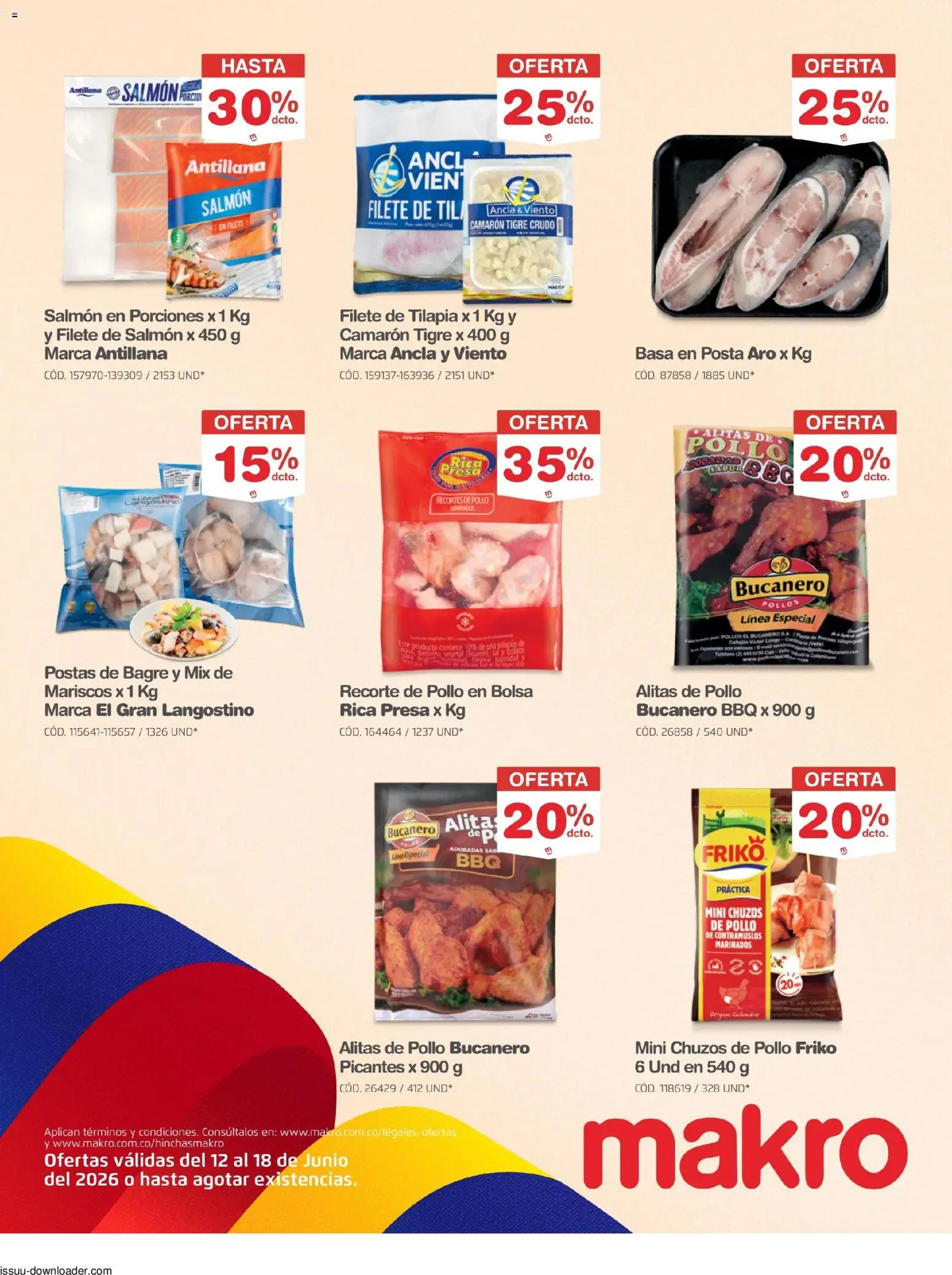 Makro revista - valida desde el 12.06.2026 | Página: 15 | Productos: Pollo, Bolsa, Sal, Mariscos