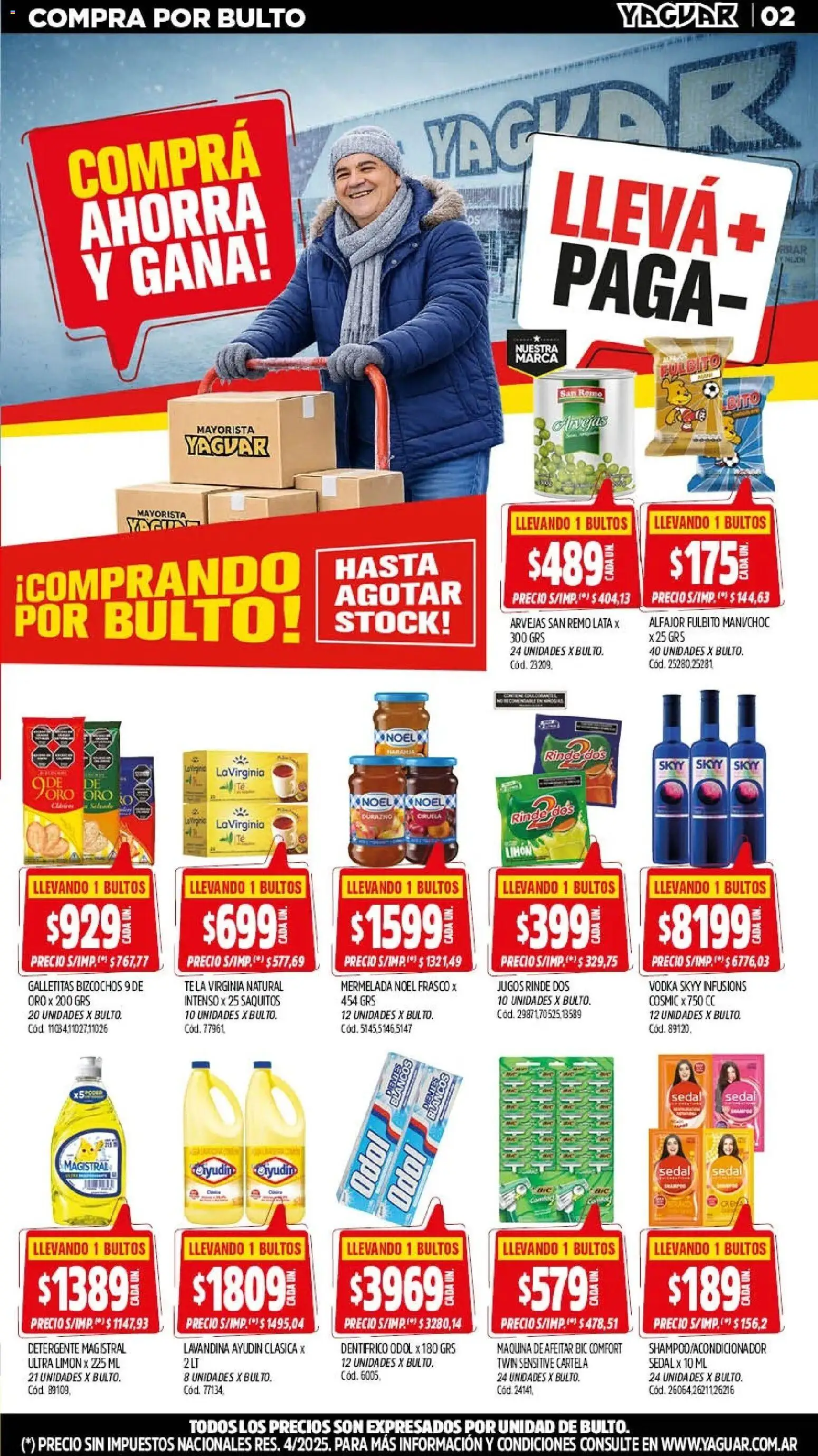 Yaguar - Oferta Semanal Mar del Plata │ válido desde el 20/07/2026 | Página: 2 | Productos: Vodka, Lavandina, Galletitas, Alfajor