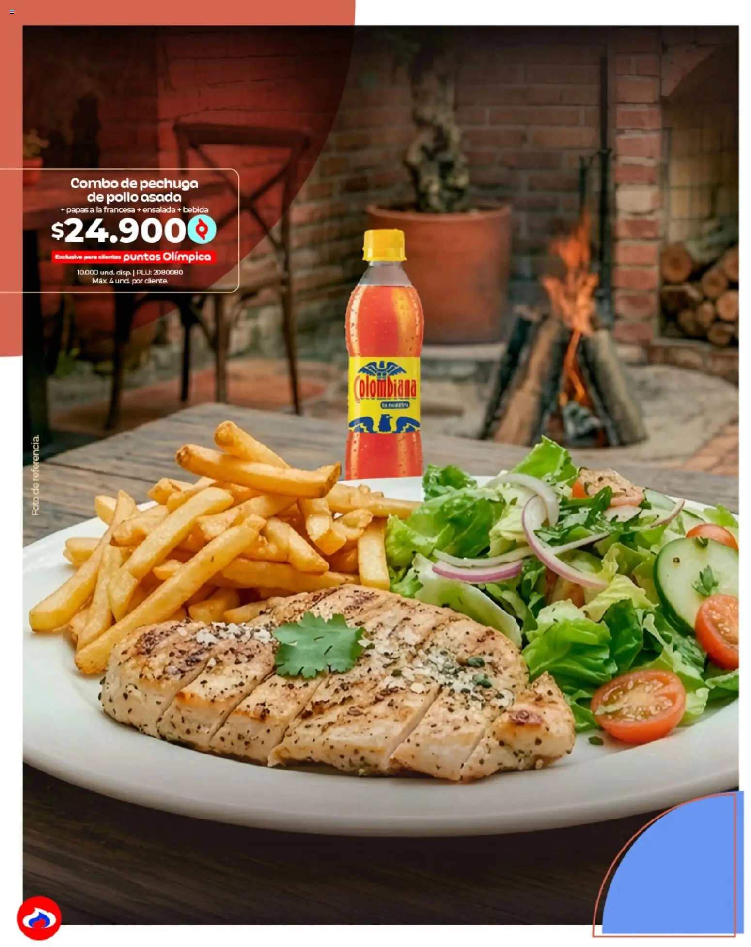 Olímpica revista - valida desde el 05.06.2026 | Página: 4 | Productos: Pollo, Ensalada, Plátano