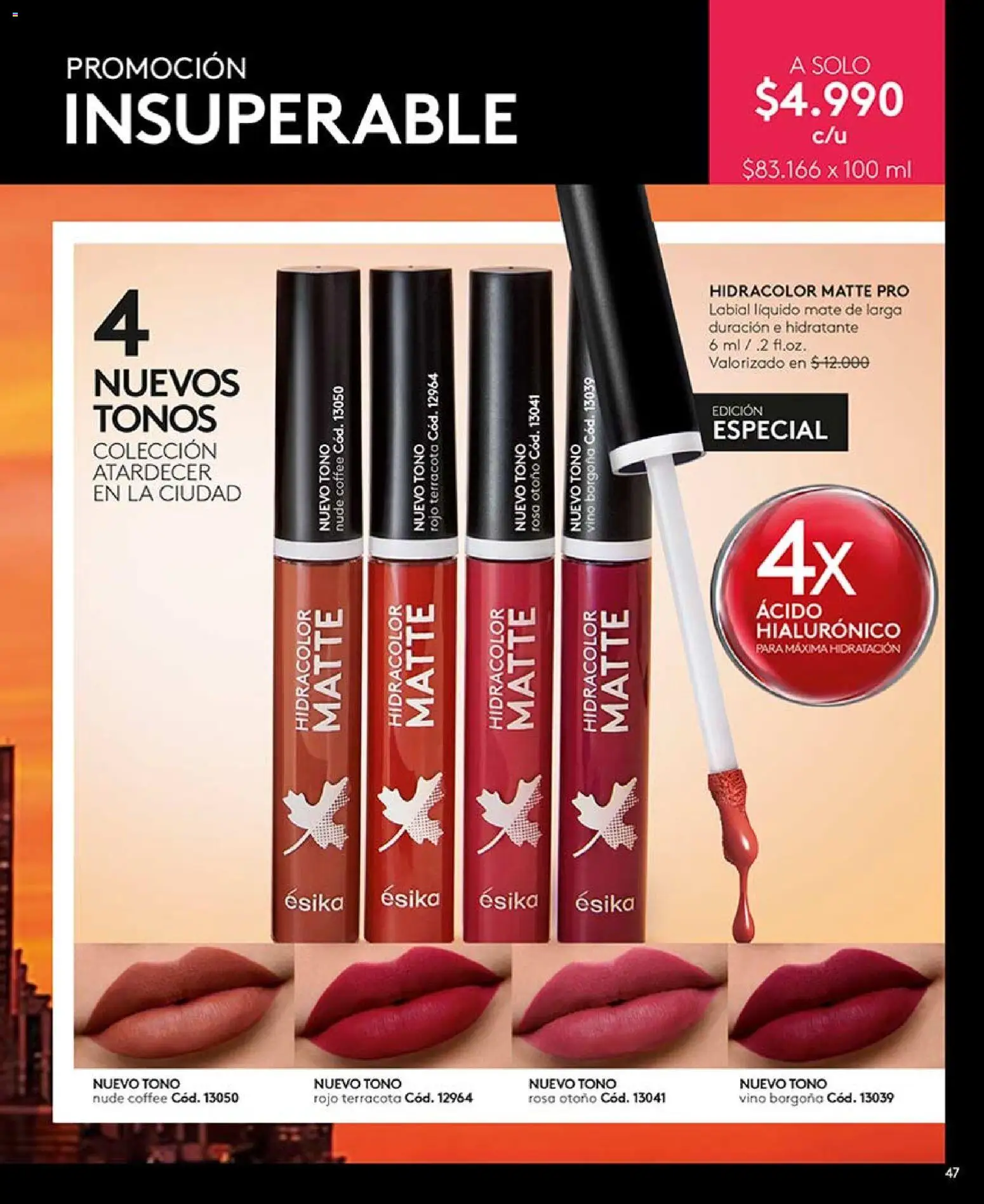 Catálogo Ésika Campaña 11 │ válido desde el 15.06.2026 | Página: 47 | Productos: Mate, Vino, Labial
