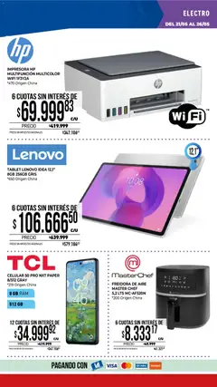 Vista previa La Anonima catálogo válido desde el 21.05.2026 | Página: 33 | Productos: Impresora, Freidora, Tablet, Freidora de aire