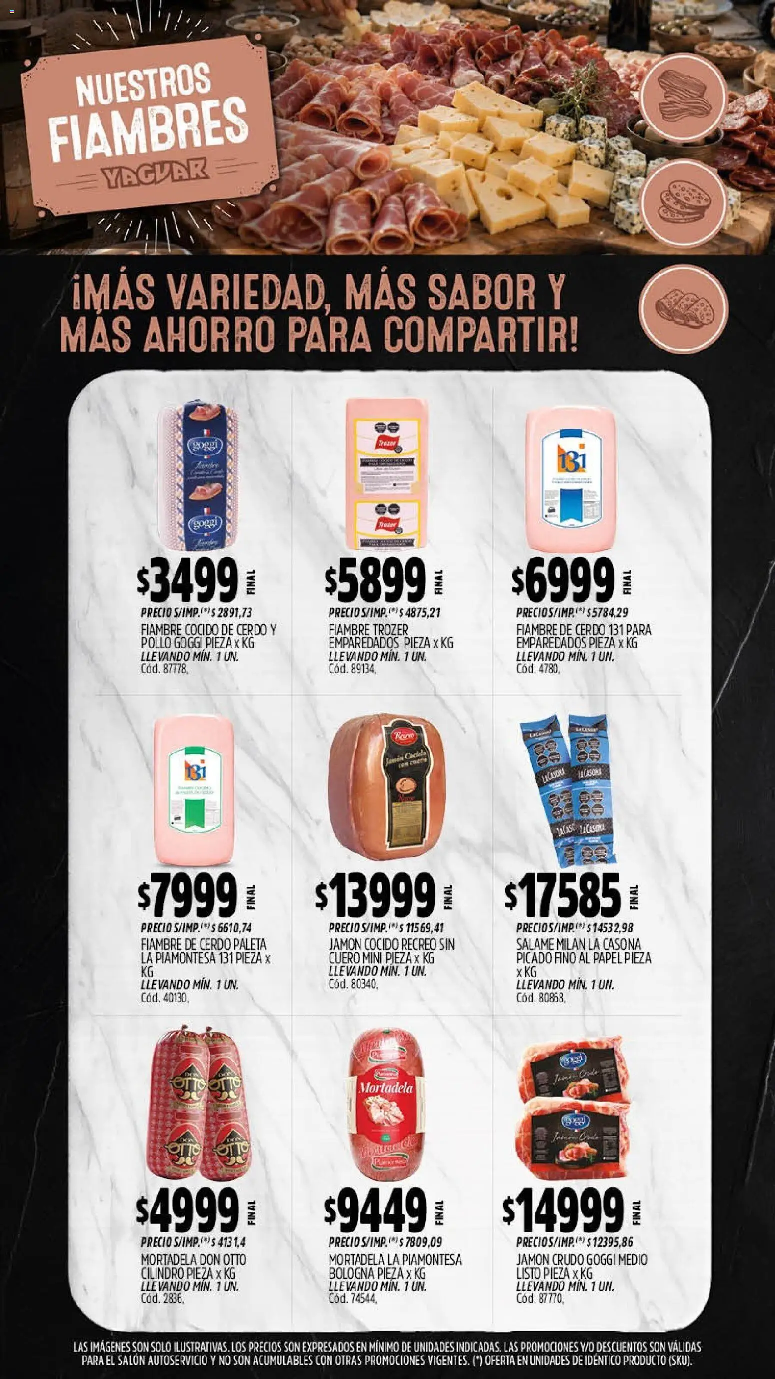 Yaguar - Oferta Semanal Neuquen │ válido desde el 07/09/2026 | Página: 9 | Productos: Pollo, Jamón crudo, Mortadela, Jamón