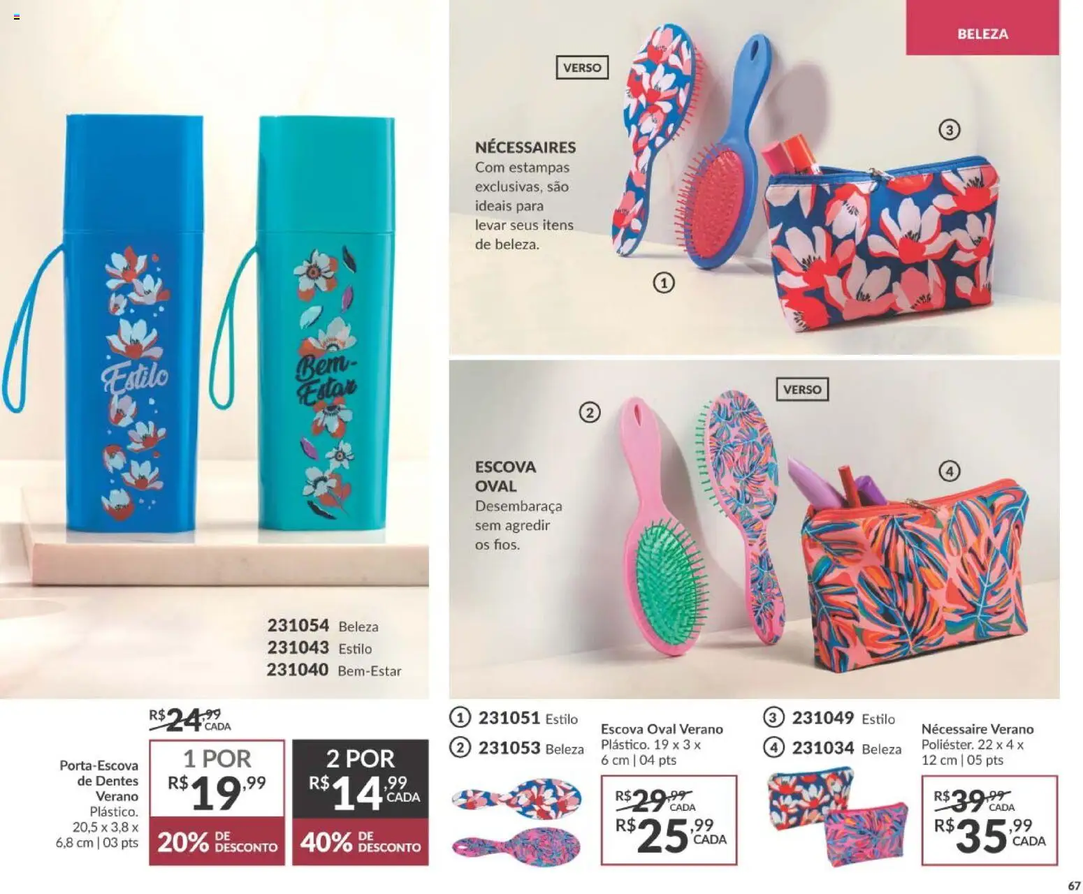 Avon Folheto - válido de 10/08/2026 | Página: 67 | Produtos: Escova, Necessaire