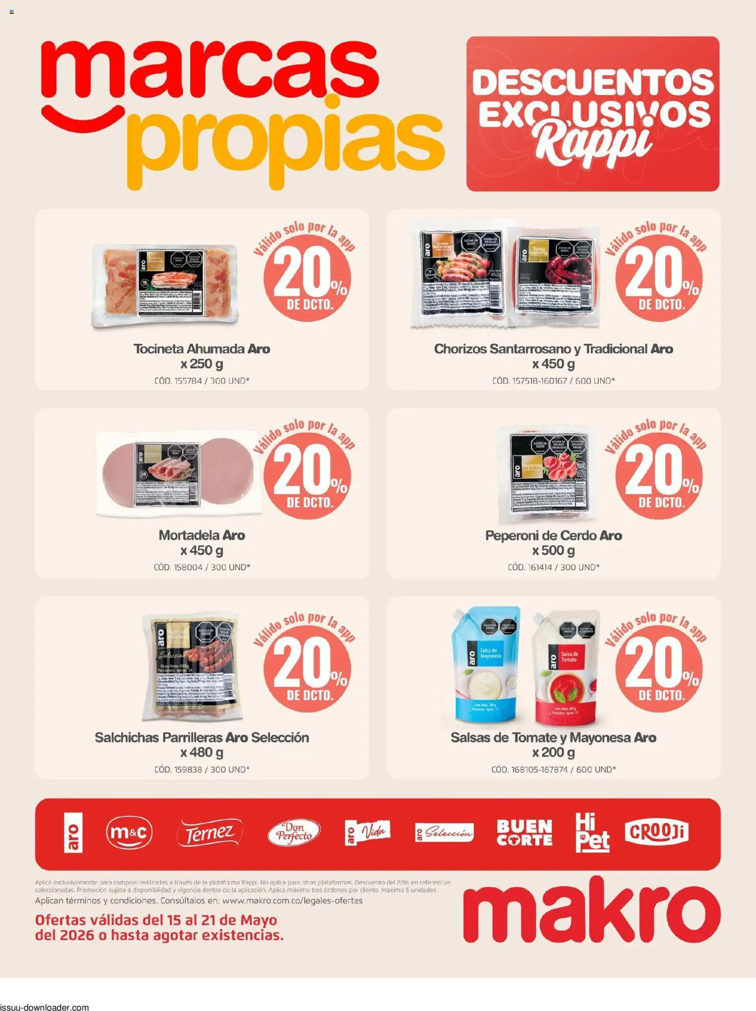 Makro revista - valida desde el 15.05.2026 | Página: 9 | Productos: Cerdo, Tocineta, Tomate, Mortadela