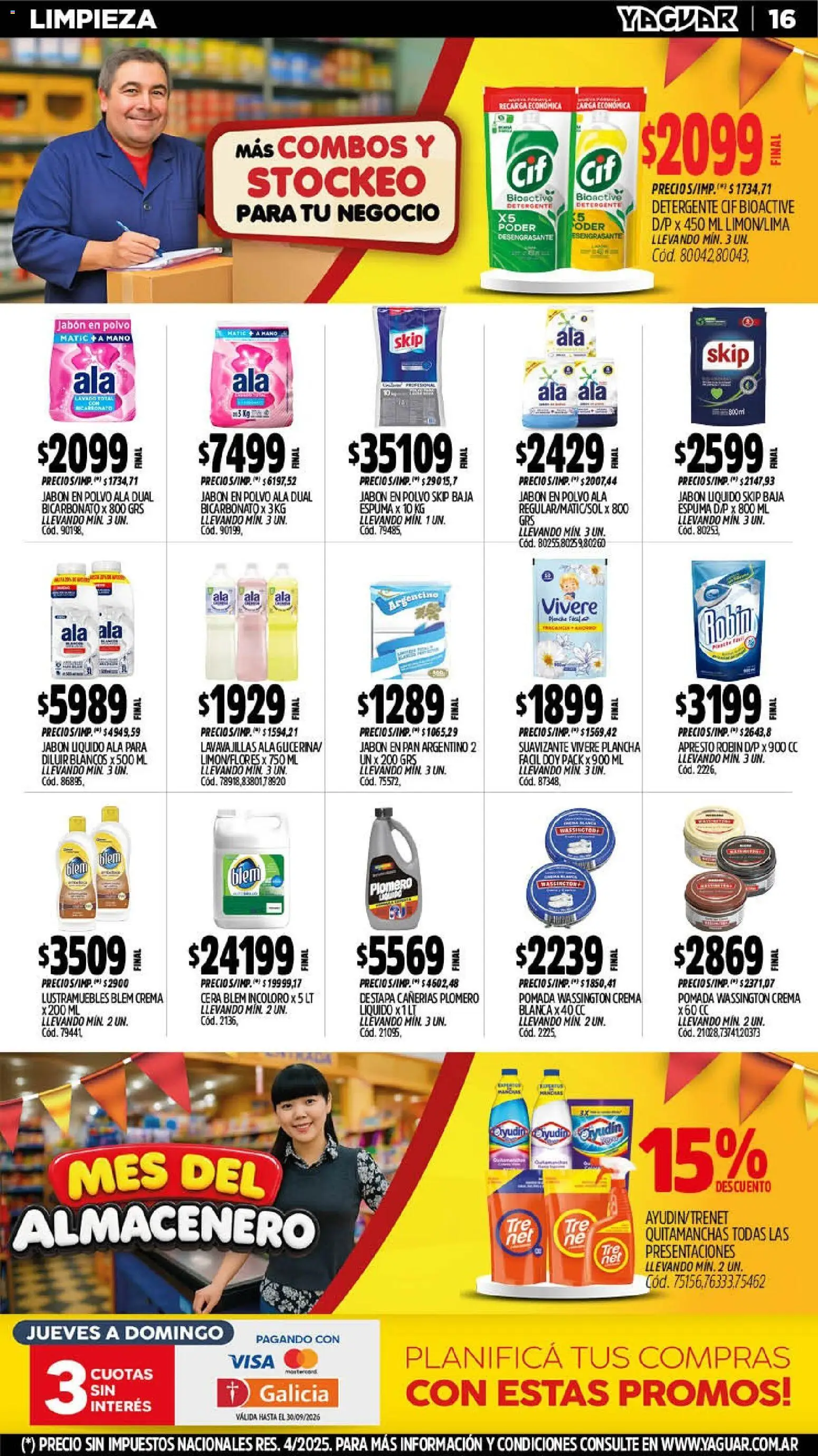 Yaguar catálogo │ válido desde el 07/09/2026 | Página: 17 | Productos: Jabón líquido, Jabón, Espuma, Plancha