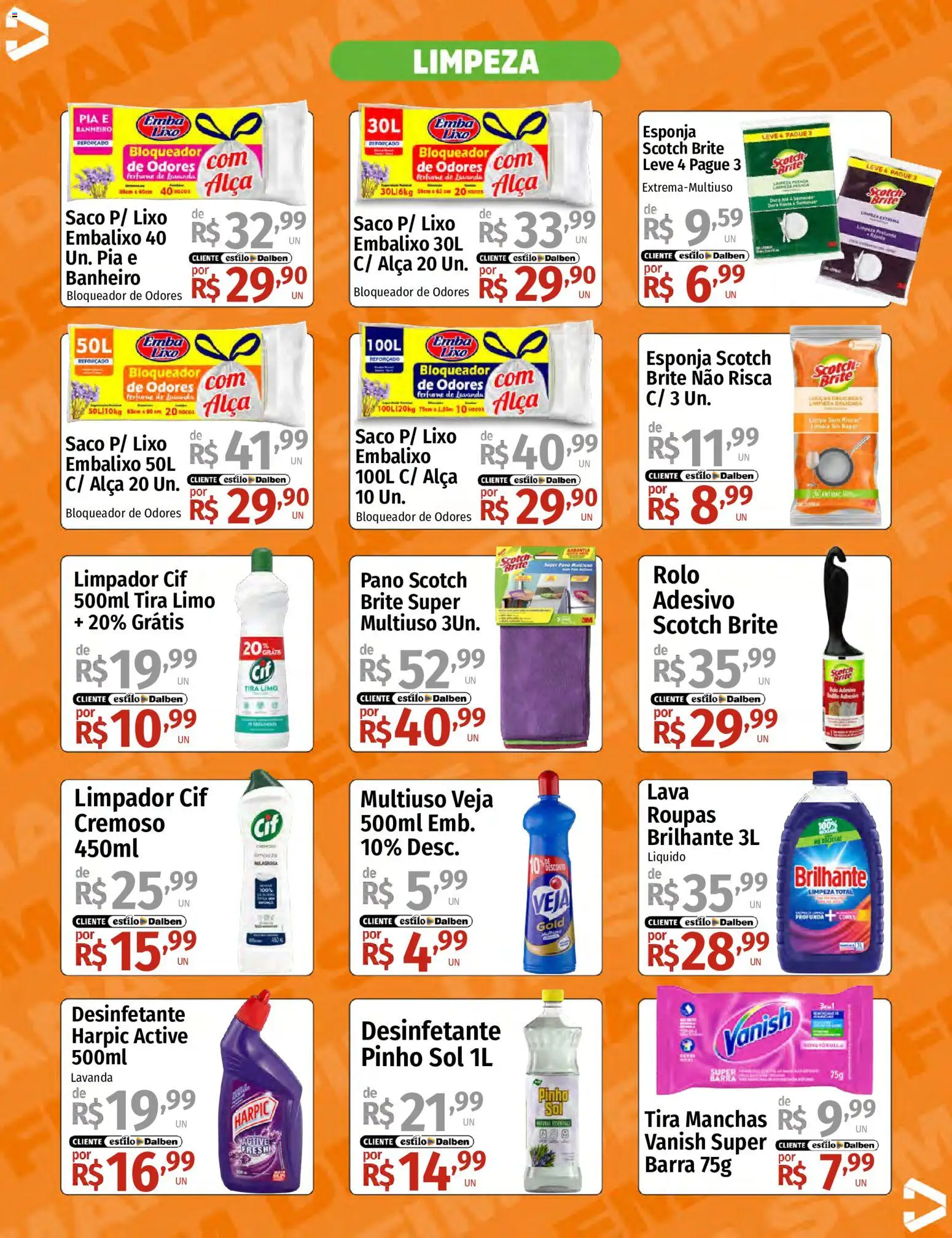 Supermercado Dalben Folheto - válido de 12.06.2026 | Página: 12 | Produtos: Esponja, Rolo, Roupas, Desinfetante