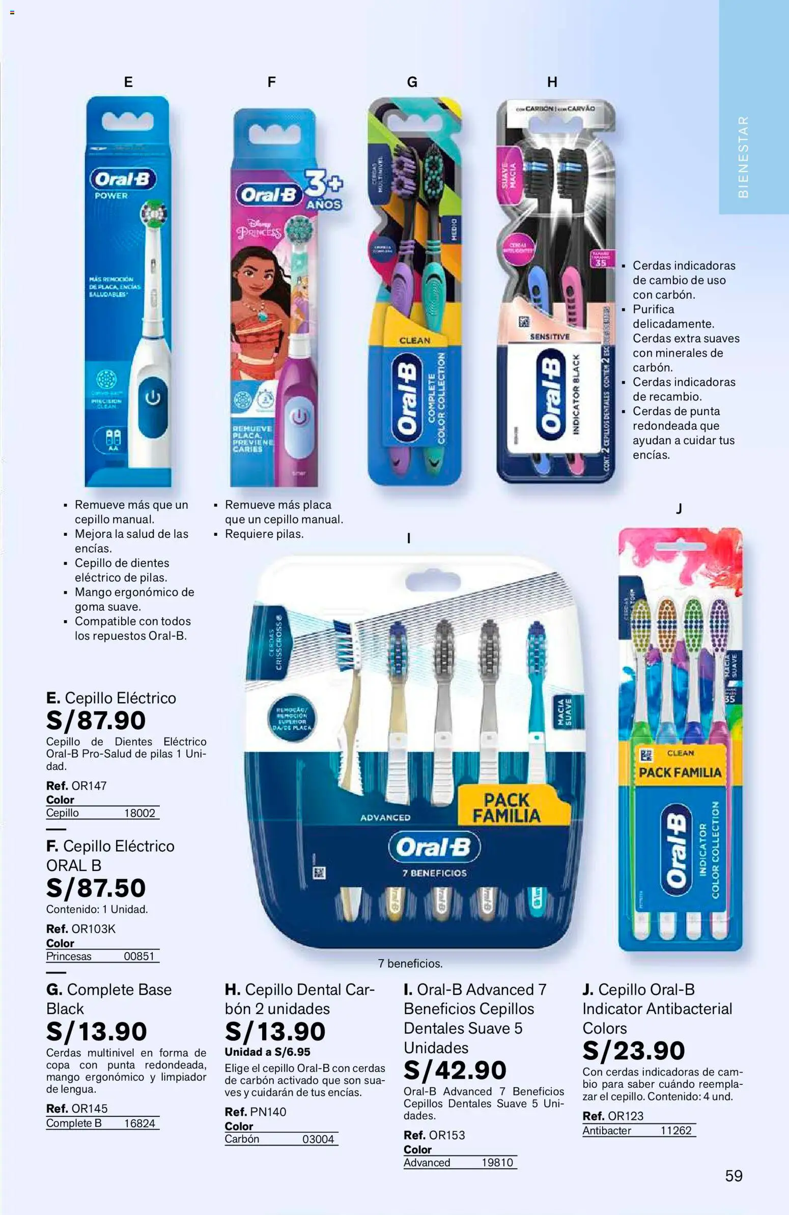 Catálogo Leonisa válido desde 24/08/2026 | Página: 59 | Productos: Cepillo de dientes, Mango, Carbón, Cepillo de dientes eléctrico