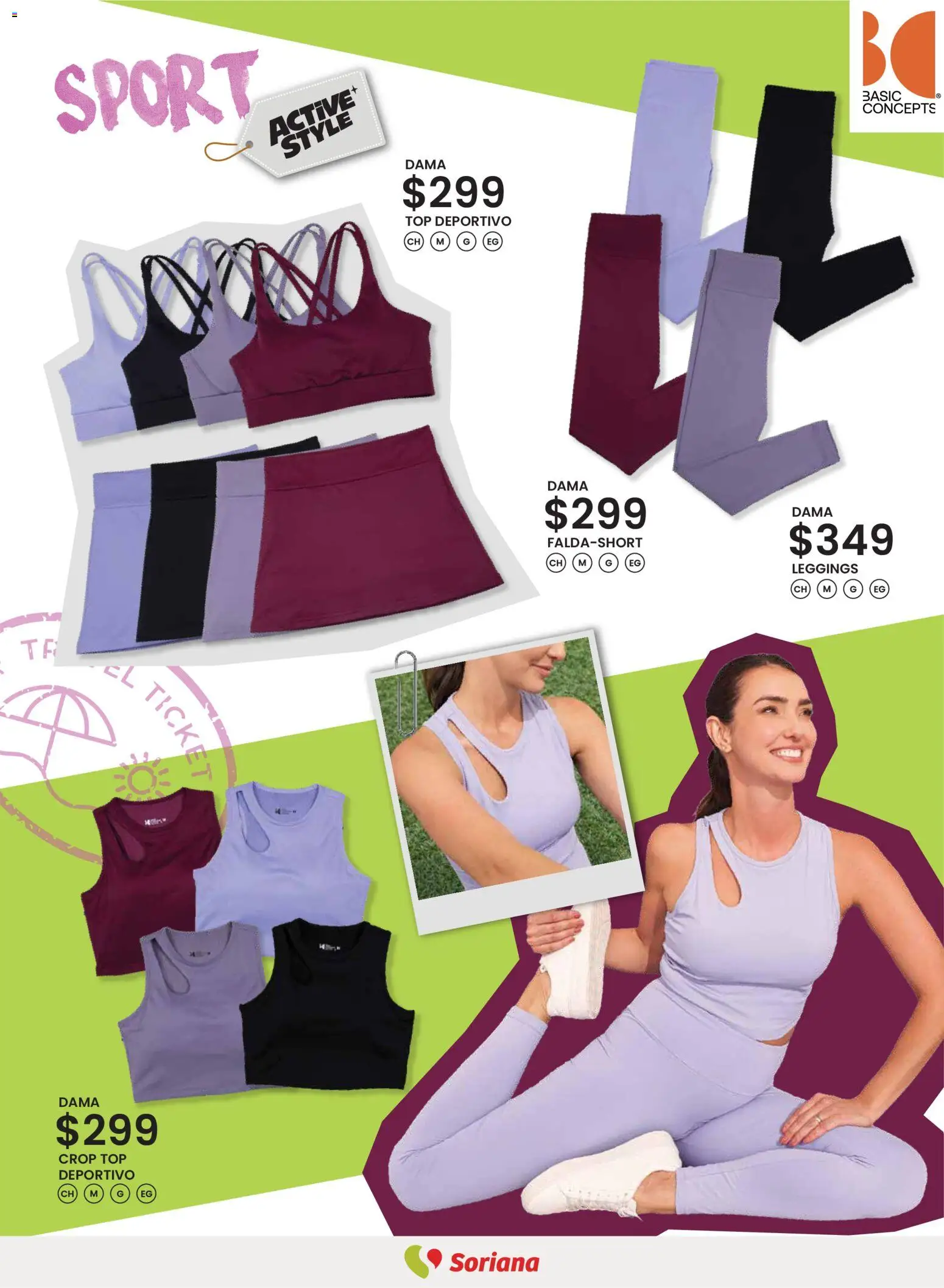 Nuevas ofertas de Soriana válidas en toda la República Mexicana desde el 12.03.2026. ¡Encuentra las mejores ofertas en Soriana - Catálogo Primavera Verano Híper Nacional! | Página: 20 | Productos: Leggings, Top