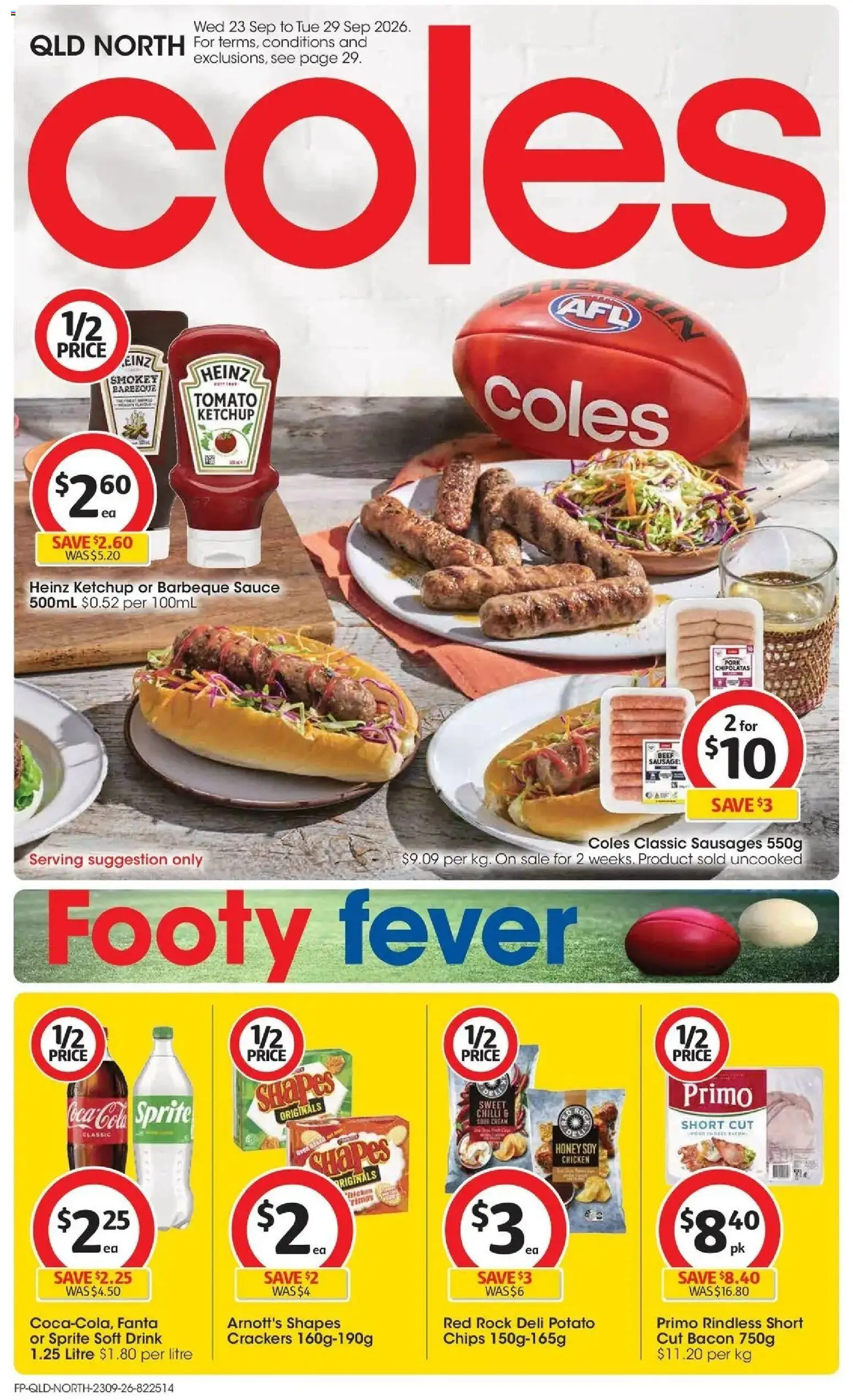 ﻿Coles catalogue valid from 23/09/2026 > Online Australia | Page: 1 | Products: Chicken, Beef, Cream, Sprite