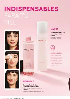 Vista previa Mary Kay catálogo válido desde el 01/08/2026 | Página: 20 | Productos: Aceite, Desmaquillante de ojos, Desmaquillante, Agua