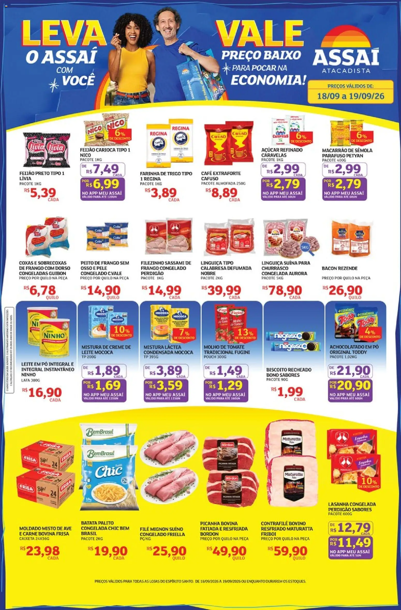 Assaí Atacadista Folheto - válido de 18/09/2026 | Página: 1 | Produtos: Biscoito, Lasanha, Biscoito recheado, Peito de frango