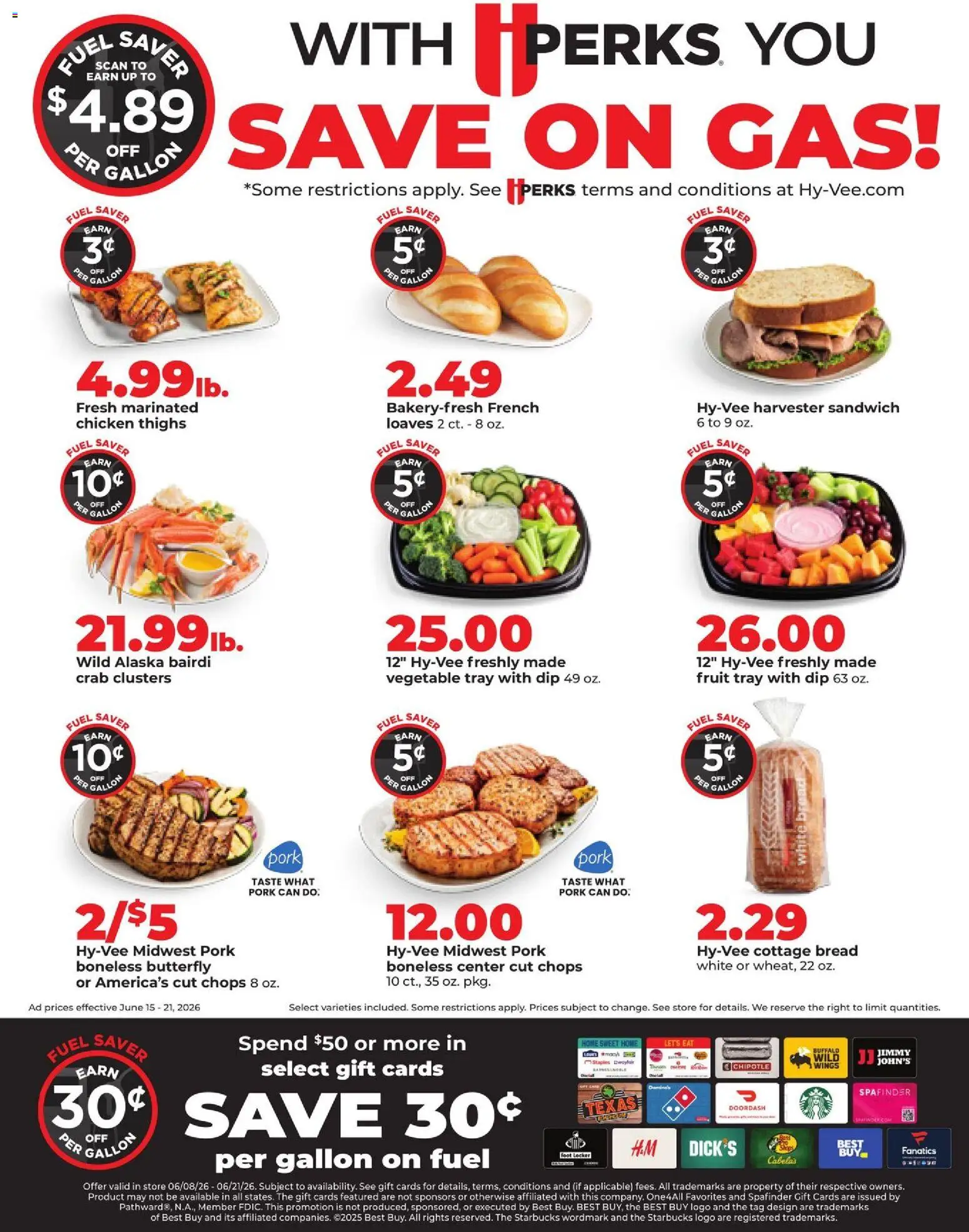 HyVee Weekly Ad - valid from 15.06.2026 | Page: 12 | Products: Bread, Pork