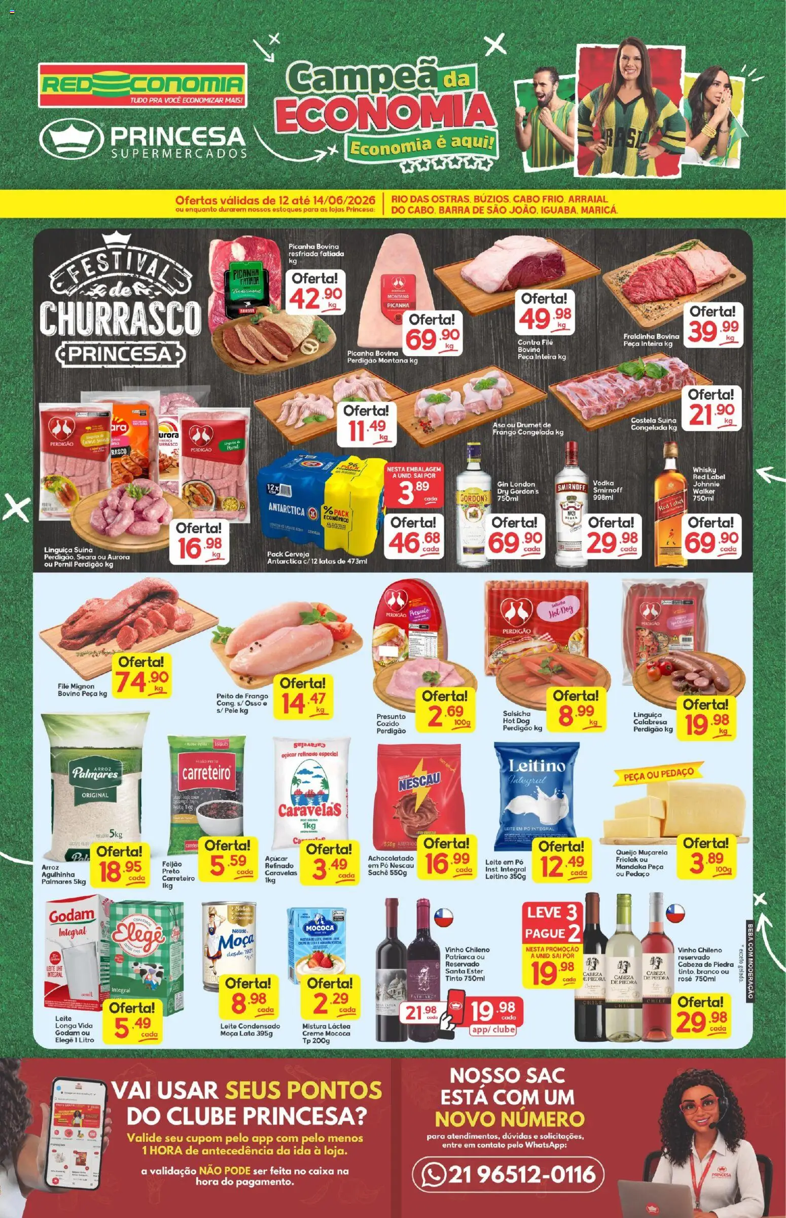 Princesa Folheto - válido de 12.06.2026 | Página: 1 | Produtos: Pó, Arroz, Vodka, Frango