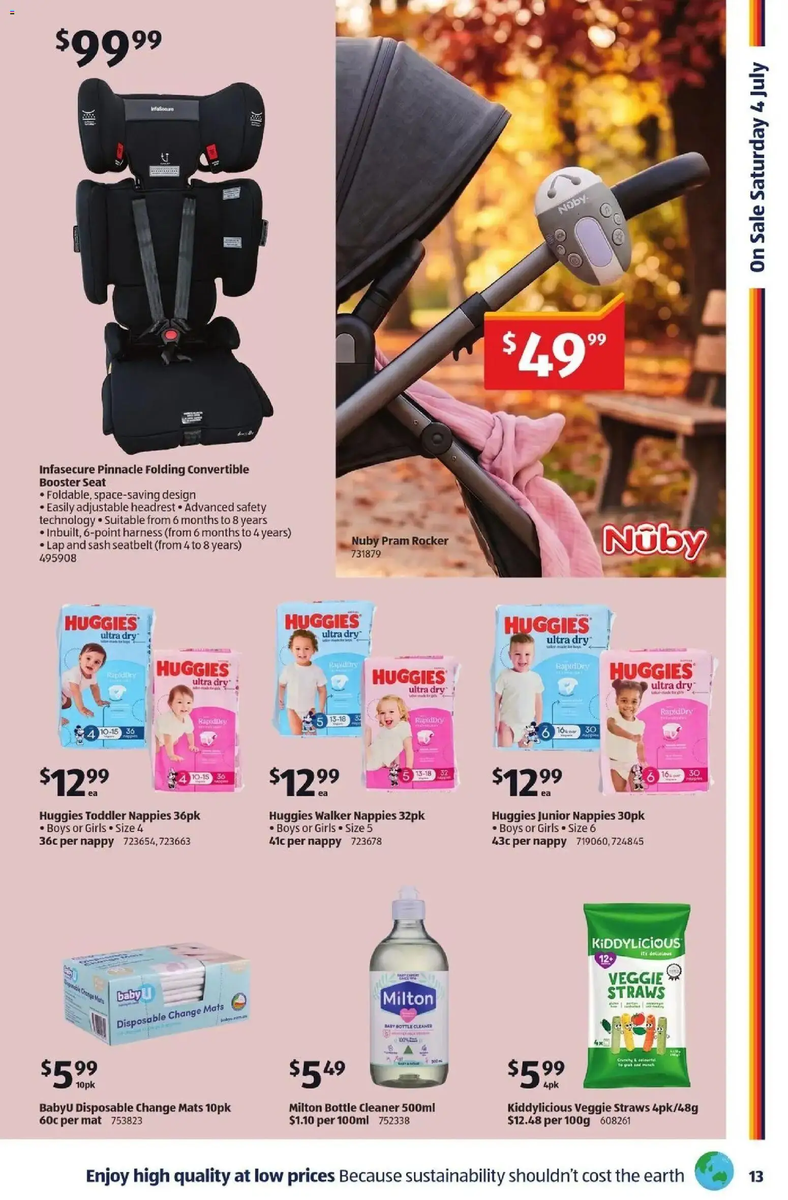 Aldi catalogue - valid from 01/07/2026 | Page: 13 | Products: Cleaner, Nappies, Straws