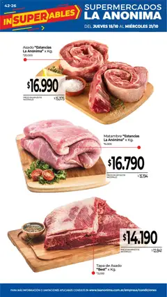 Vista previa La Anonima - Frescos válido desde el 15/10/2026