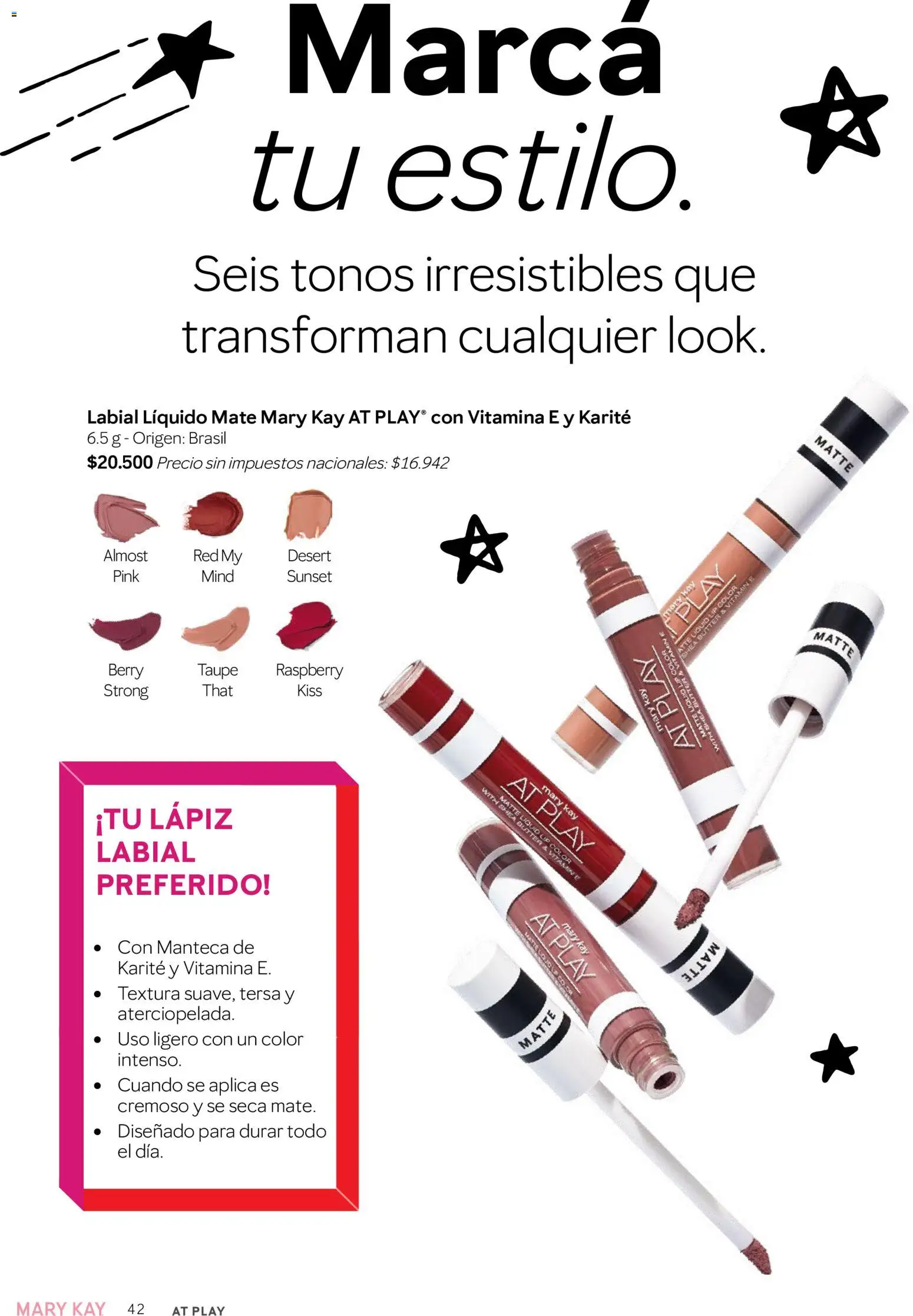Mary Kay catálogo │ válido desde el 01/08/2026 | Página: 42 | Productos: Mate, Manteca