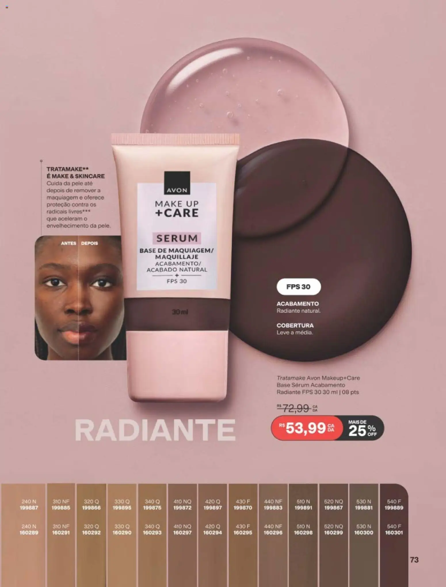 Avon Folheto - válido de 29/06/2026 | Página: 73 | Produtos: Maquiagem, Base, Sérum