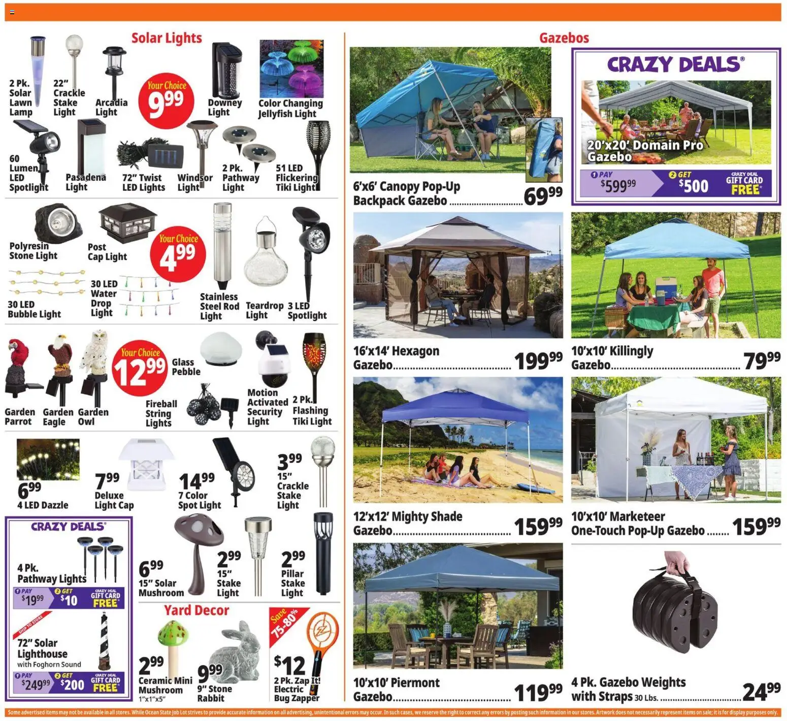 Ocean State Job Lot Weekly Ad - MA - valid from 09/03/2026 | Page: 3 | Products: Lamp, Water, Backpack, LED light