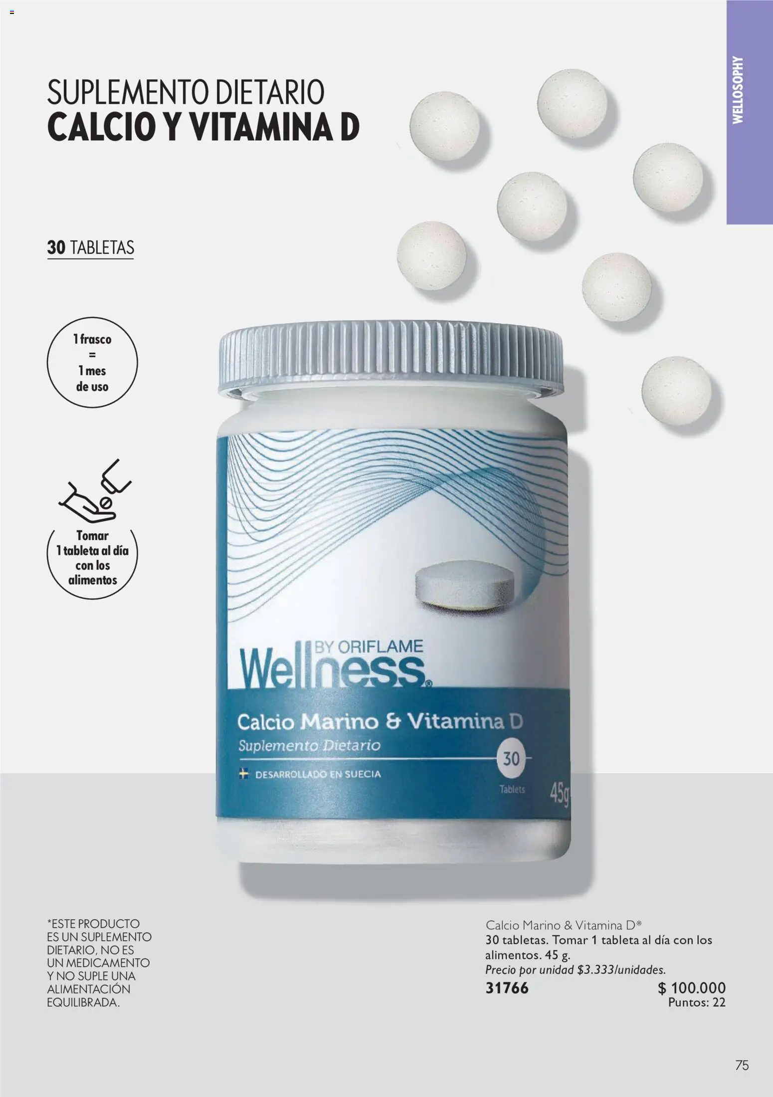 Oriflame revista - valida desde el 11/07/2026 | Página: 75 | Productos: Frasco, Tableta, Suplemento dietario