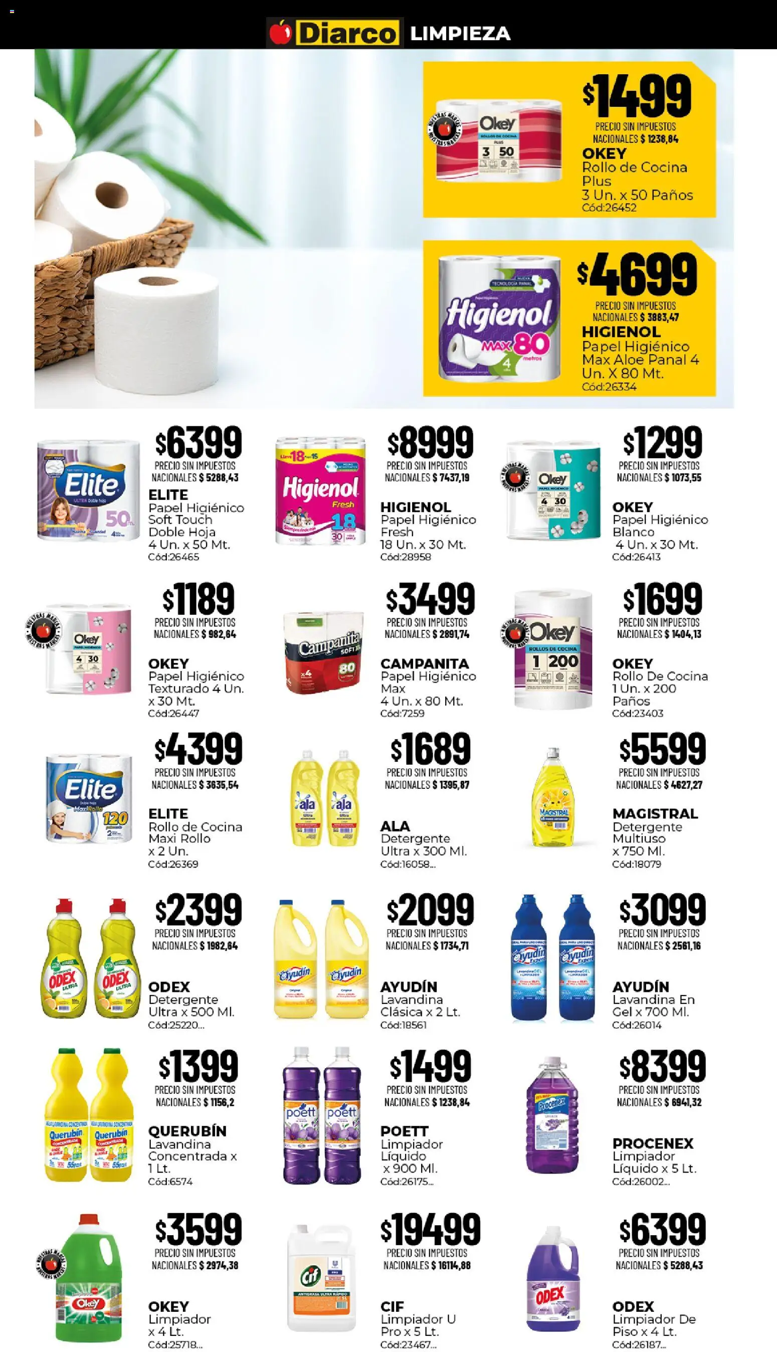 Diarco ofertas │ válido desde el 17/08/2026 | Página: 16 | Productos: Lavandina, Cocina, Detergente, Pala