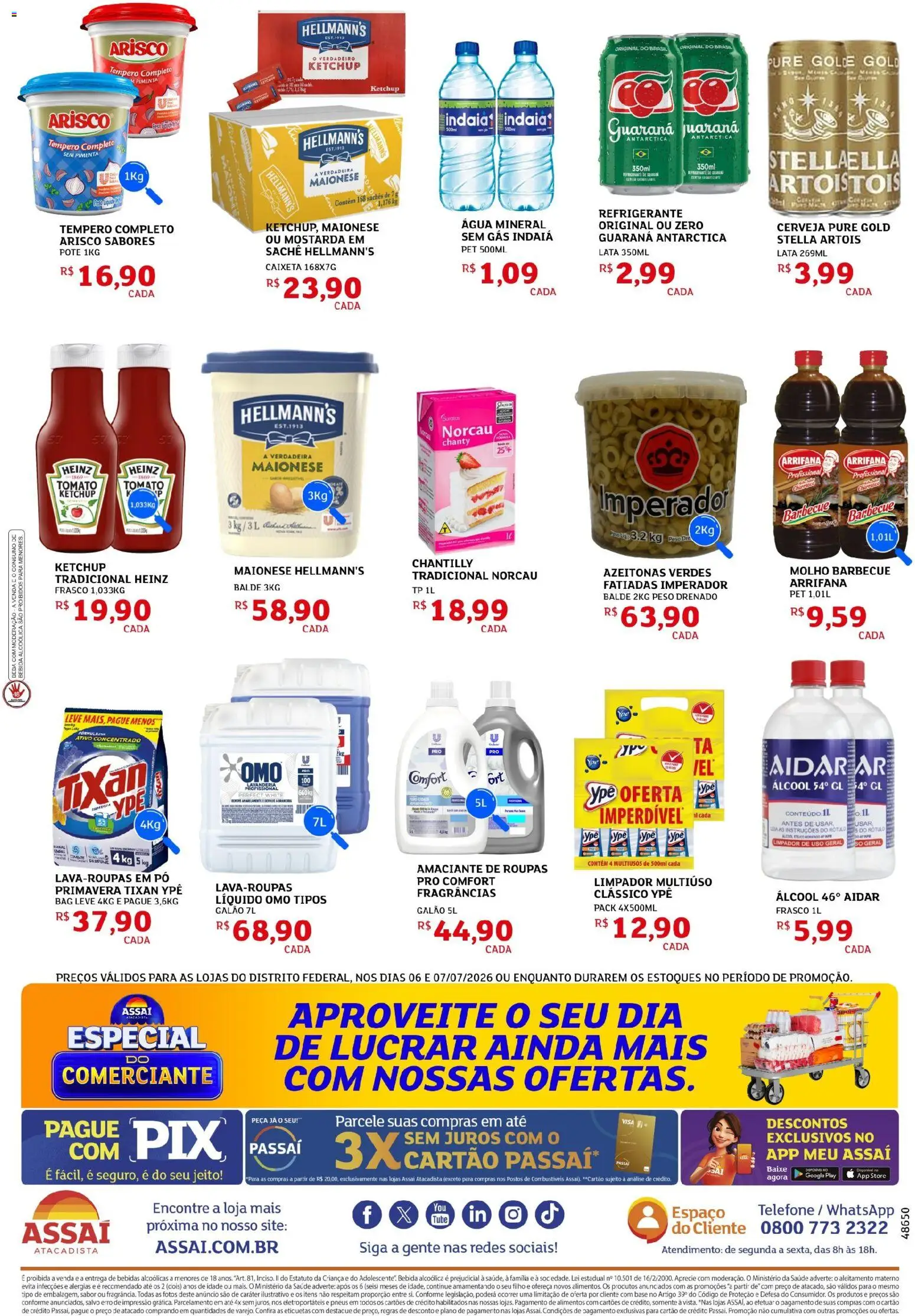 Assaí Atacadista Folheto - válido de 07/07/2026 | Página: 2 | Produtos: Pneus, Roupas, Refrigerante, Telefone